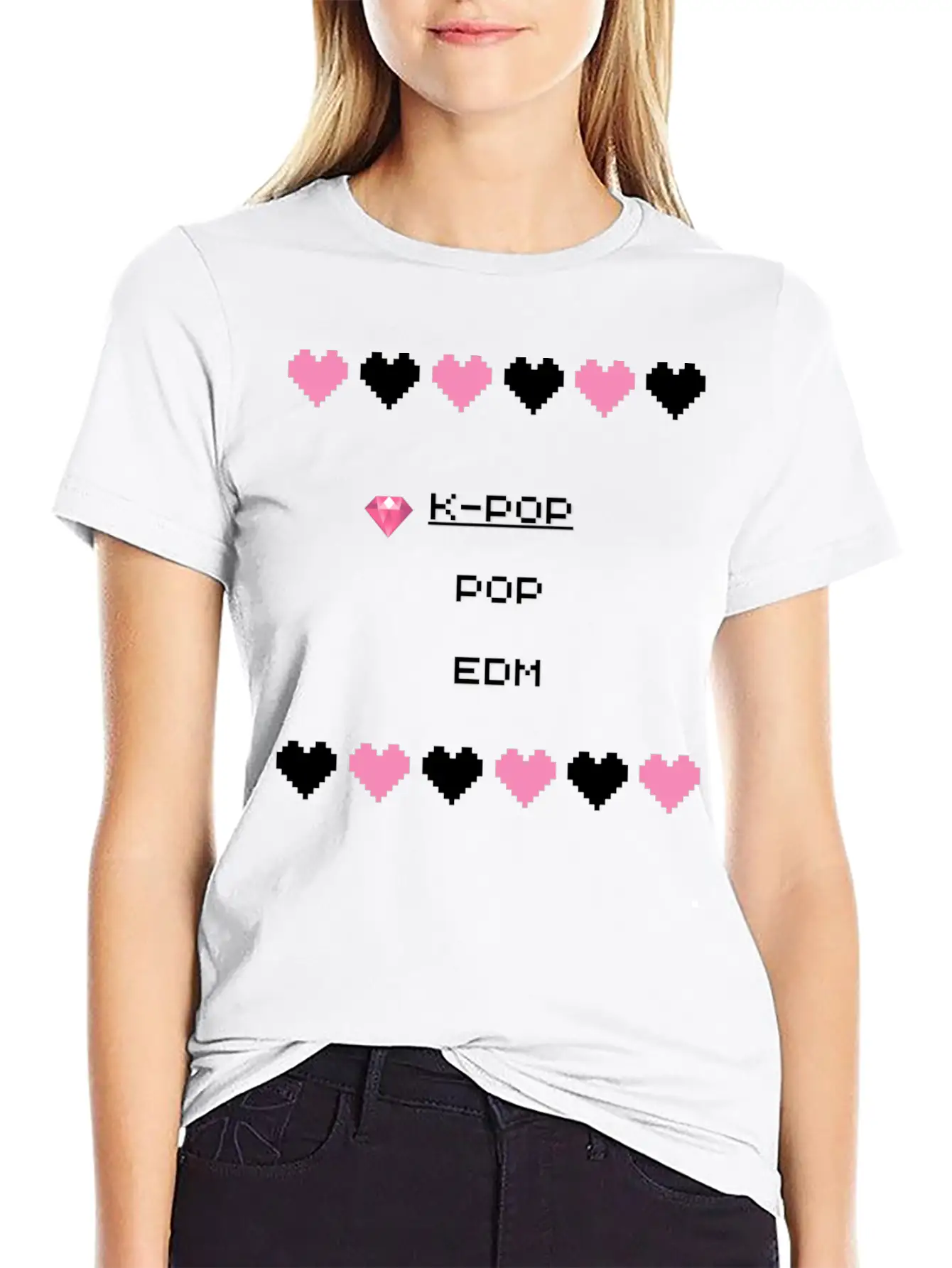 K Pop Design Art 3 Essential Cotton Tee For Daily Outfits ¨C Unisex Style