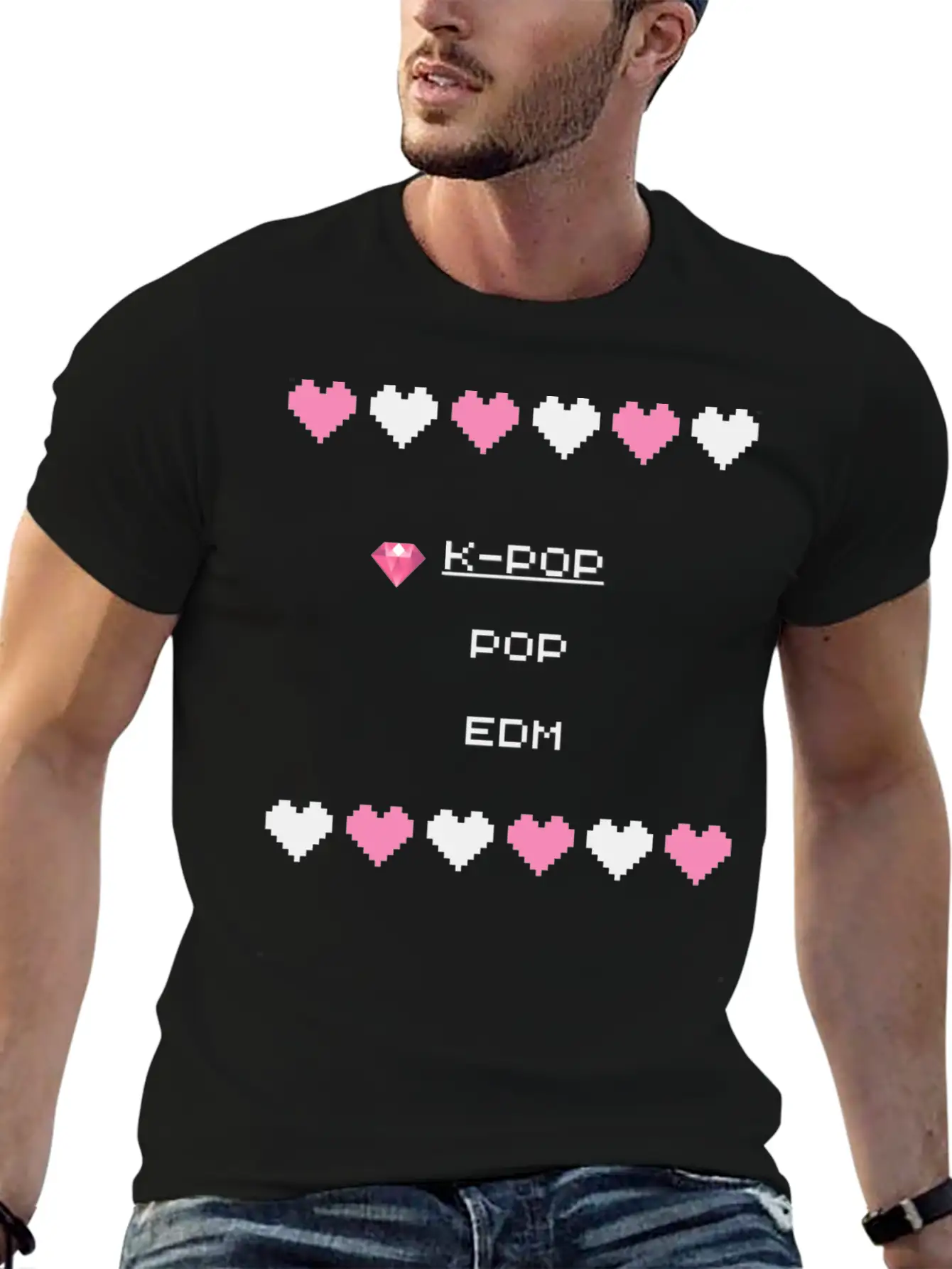 K Pop Design Art 3 Essential Cotton Tee For Daily Outfits ¨C Unisex Style