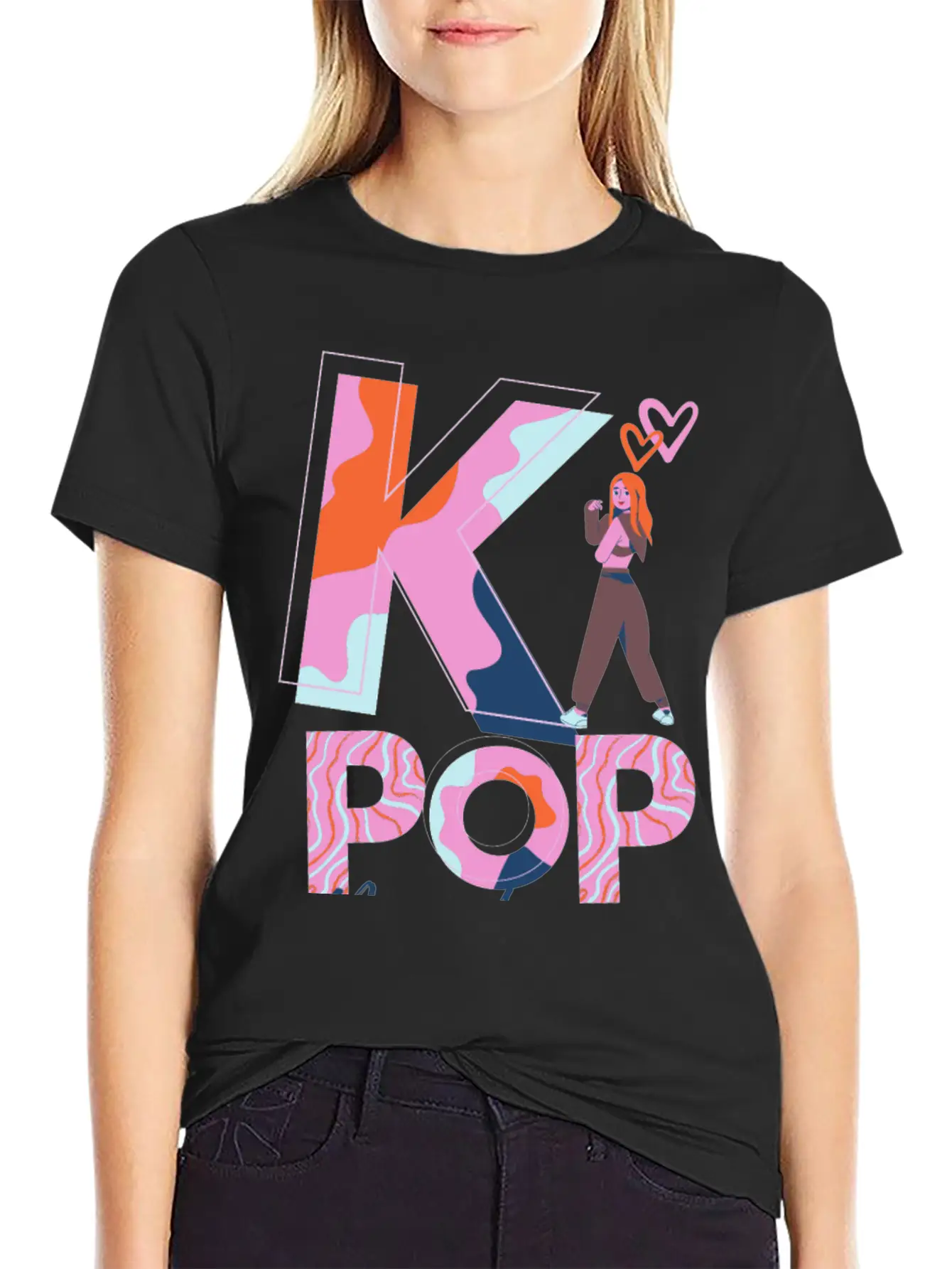 K-Pop Madness Basic Graphic T-Shirt ¨C Daily Comfort In Soft Cotton