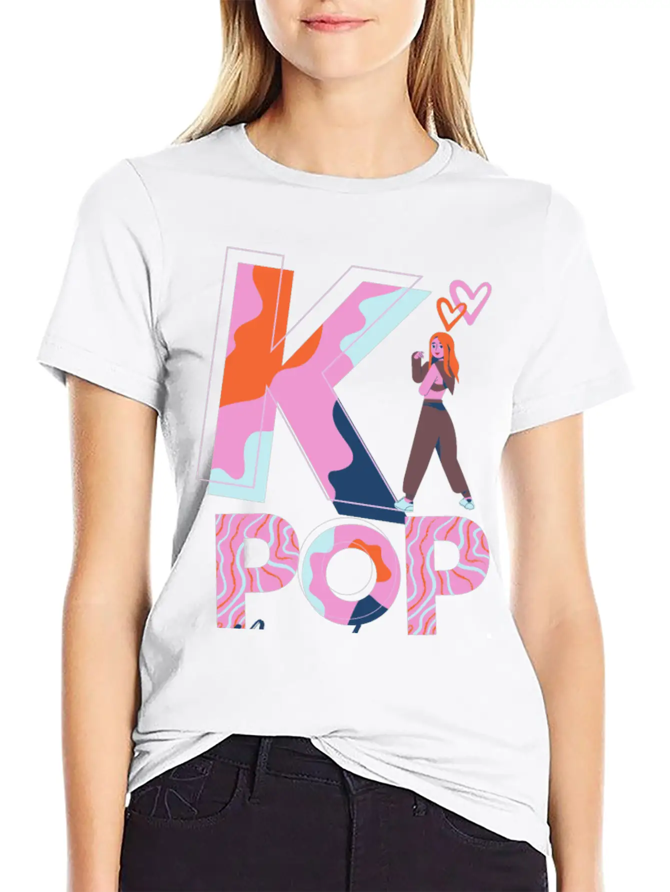 K-Pop Madness Basic Graphic T-Shirt ¨C Daily Comfort In Soft Cotton