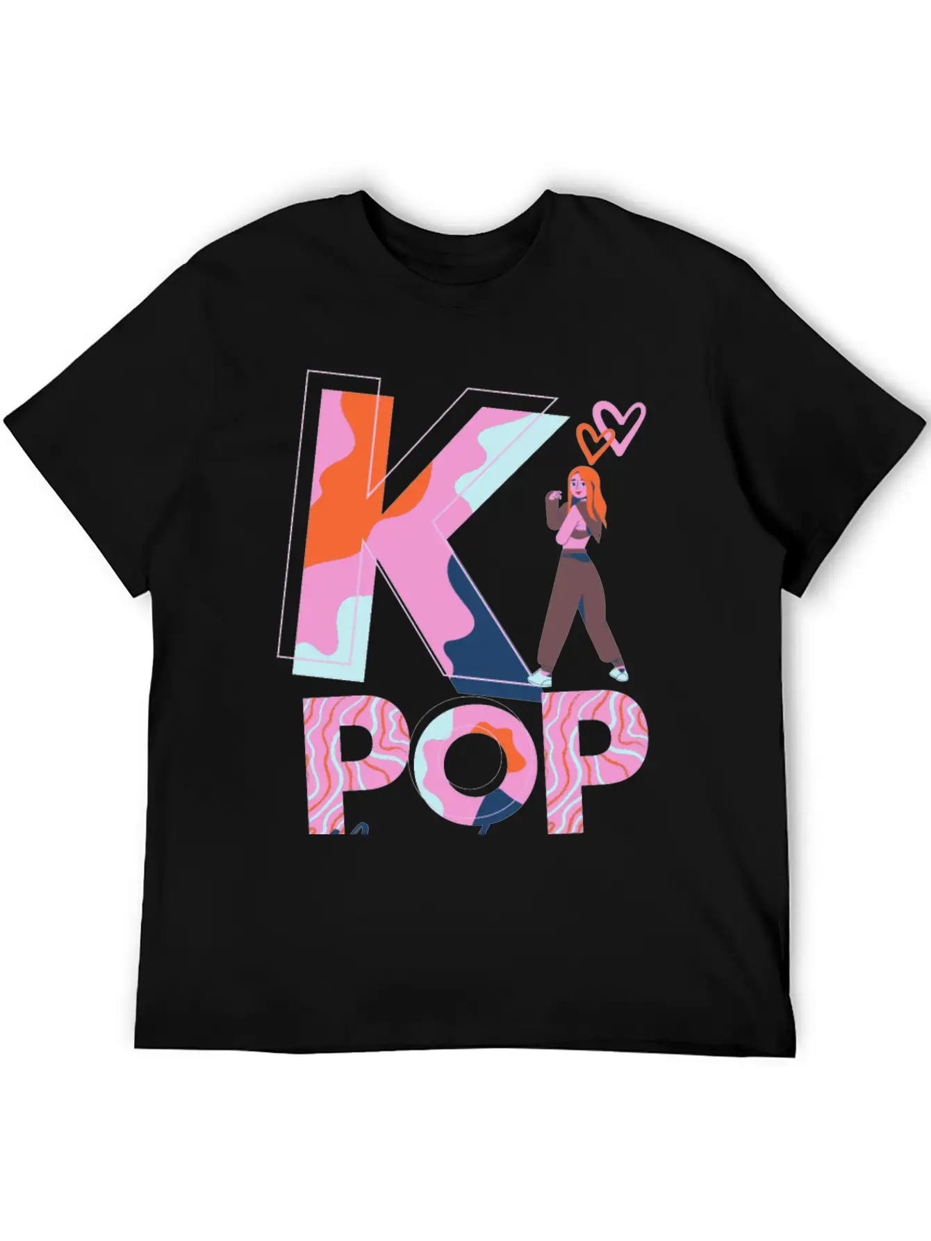 K-Pop Madness Basic Graphic T-Shirt ¨C Daily Comfort In Soft Cotton
