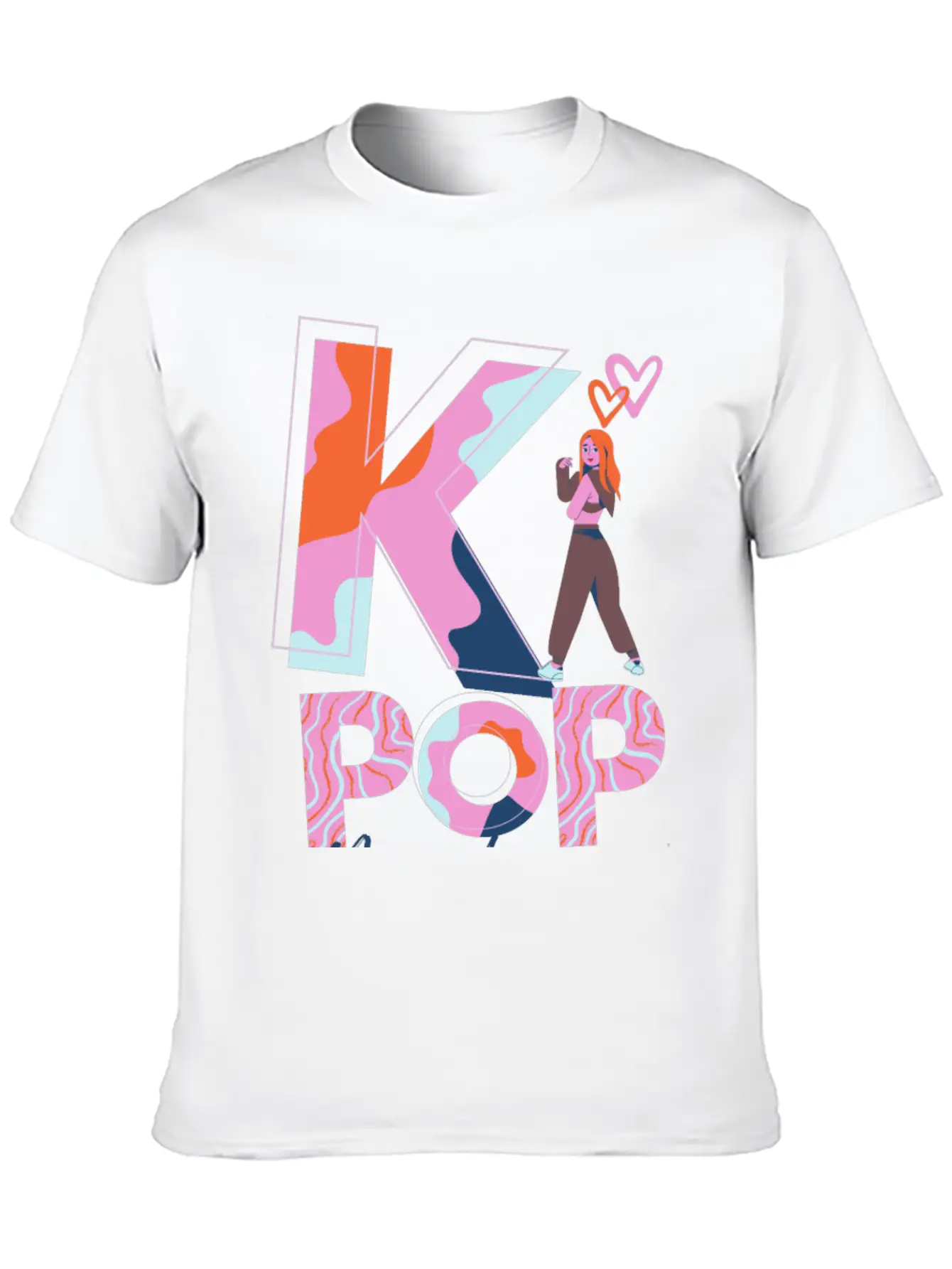 K-Pop Madness Basic Graphic T-Shirt ¨C Daily Comfort In Soft Cotton