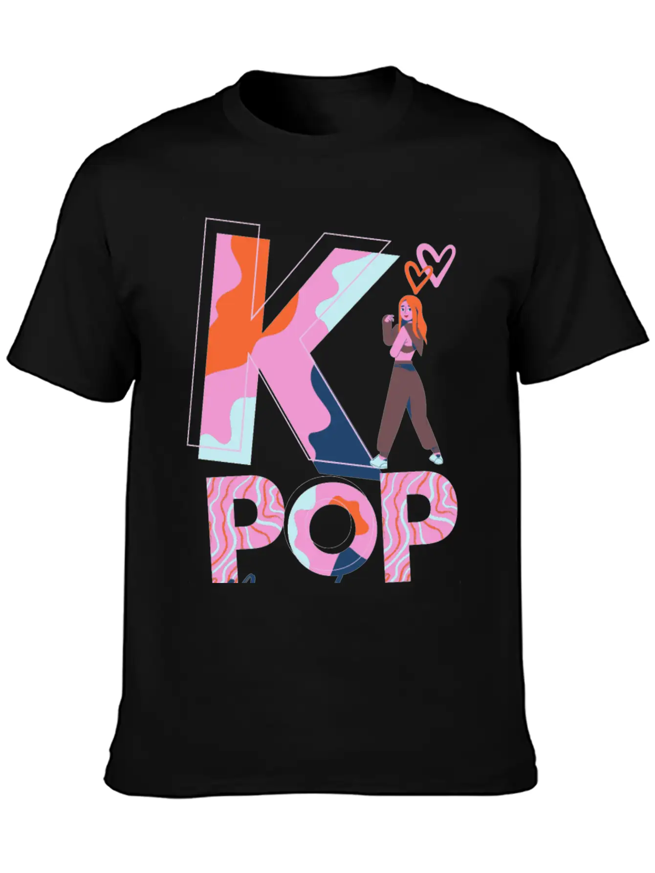 K-Pop Madness Basic Graphic T-Shirt ¨C Daily Comfort In Soft Cotton