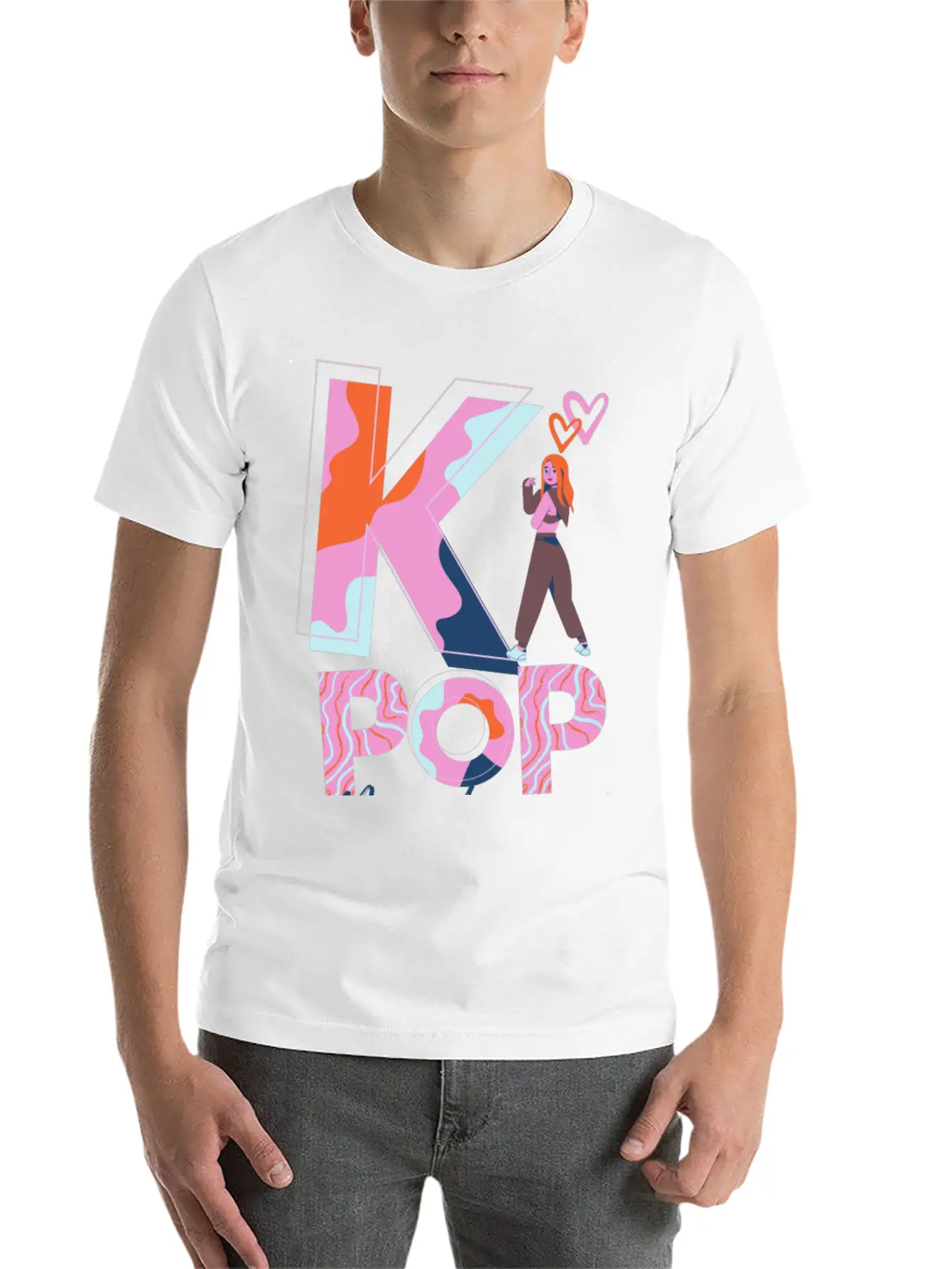 K-Pop Madness Basic Graphic T-Shirt ¨C Daily Comfort In Soft Cotton