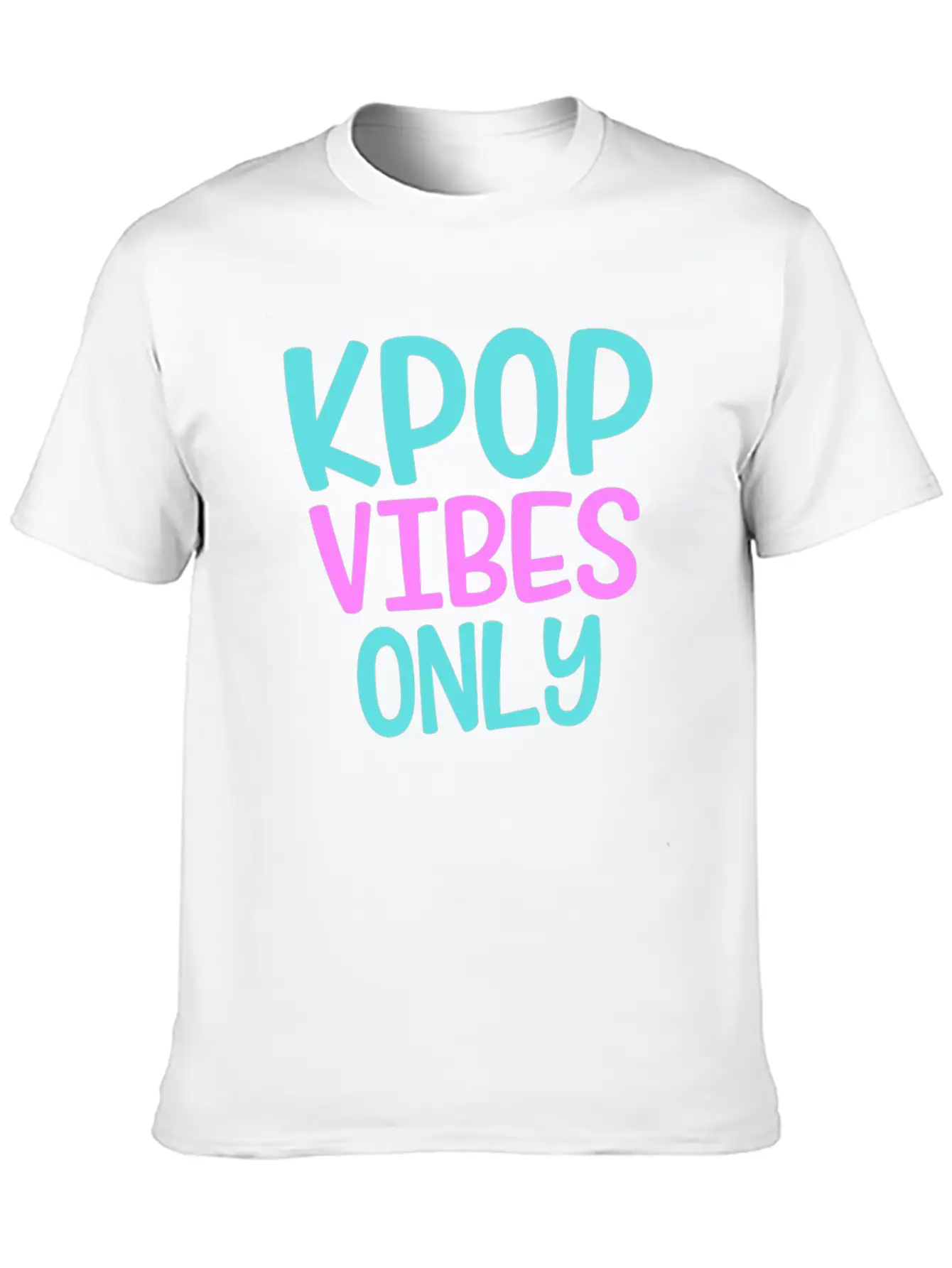 K-Pop Vibes Only Korean Music Merchandise Basic Graphic T-Shirt ¨C Daily Comfort In Soft Cotton