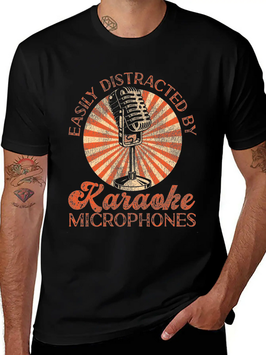 Karaoke Singer Easily Distracted Soft Cotton Short Sleeve Tee ¨C Unisex Wardrobe Staple
