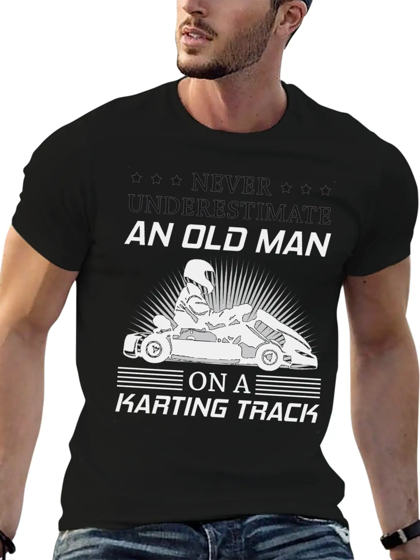 Kart Go-kart Karting Kart Racing Grandpa Dad Gift Essential Cotton Tee For Daily Outfits ¨C Unisex Style