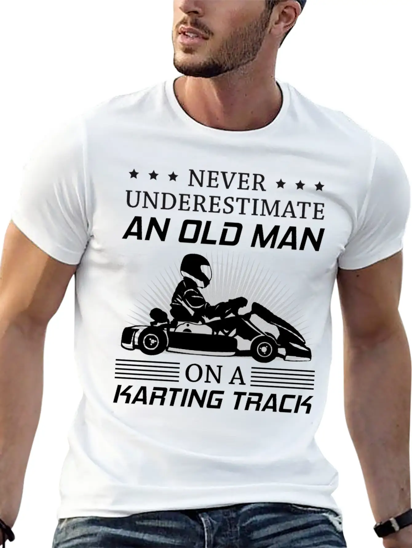 Kart Go-kart Karting Kart Racing Grandpa Dad Gift Essential Cotton Tee For Daily Outfits ¨C Unisex Style