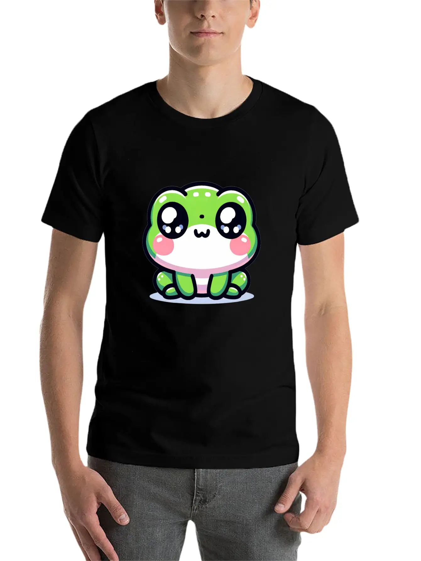 Kawaii Frog Soft Cotton Short Sleeve Tee ¨C Unisex Wardrobe Staple