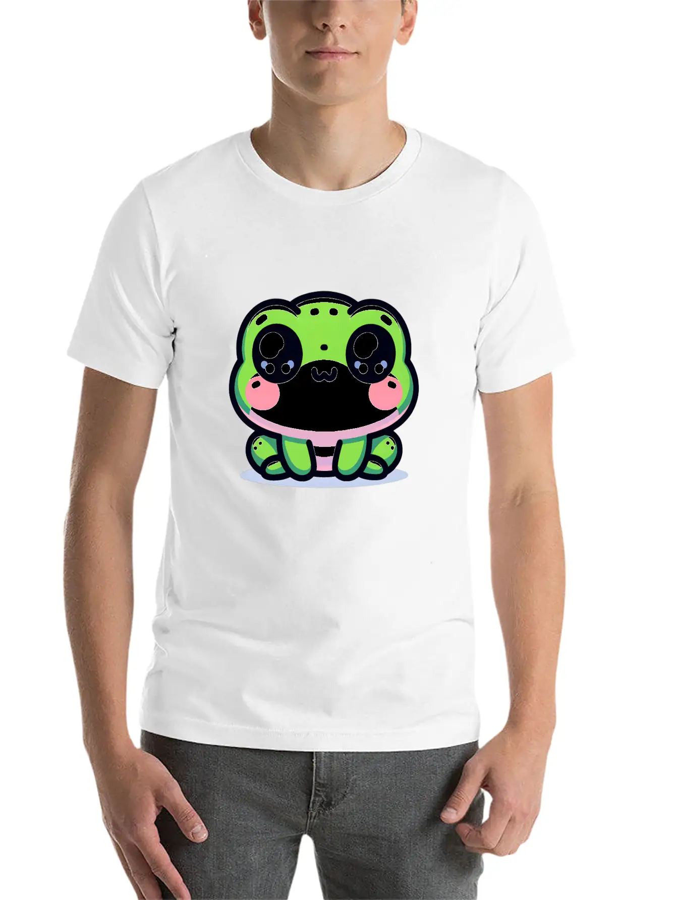 Kawaii Frog Soft Cotton Short Sleeve Tee ¨C Unisex Wardrobe Staple