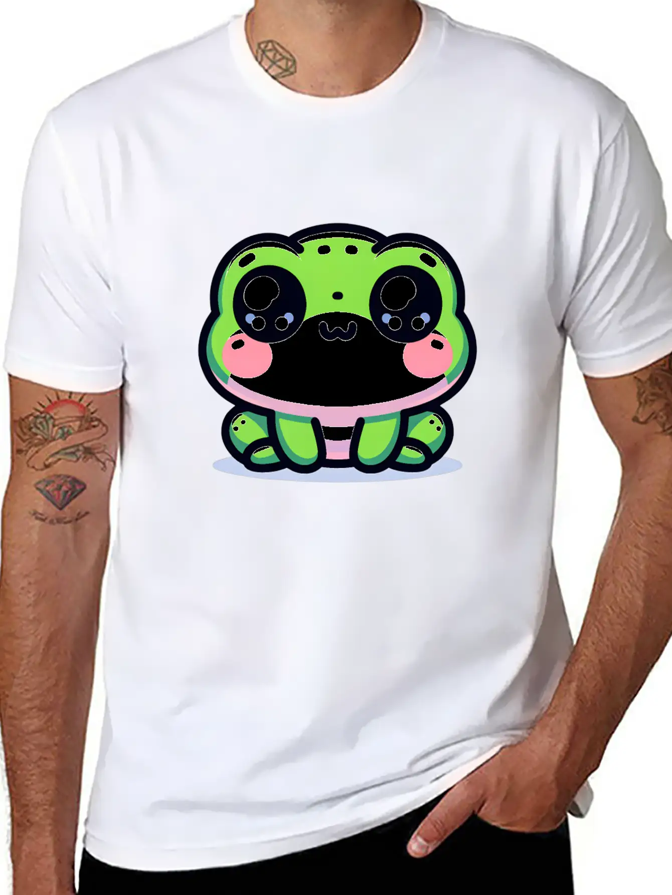 Kawaii Frog Soft Cotton Short Sleeve Tee ¨C Unisex Wardrobe Staple