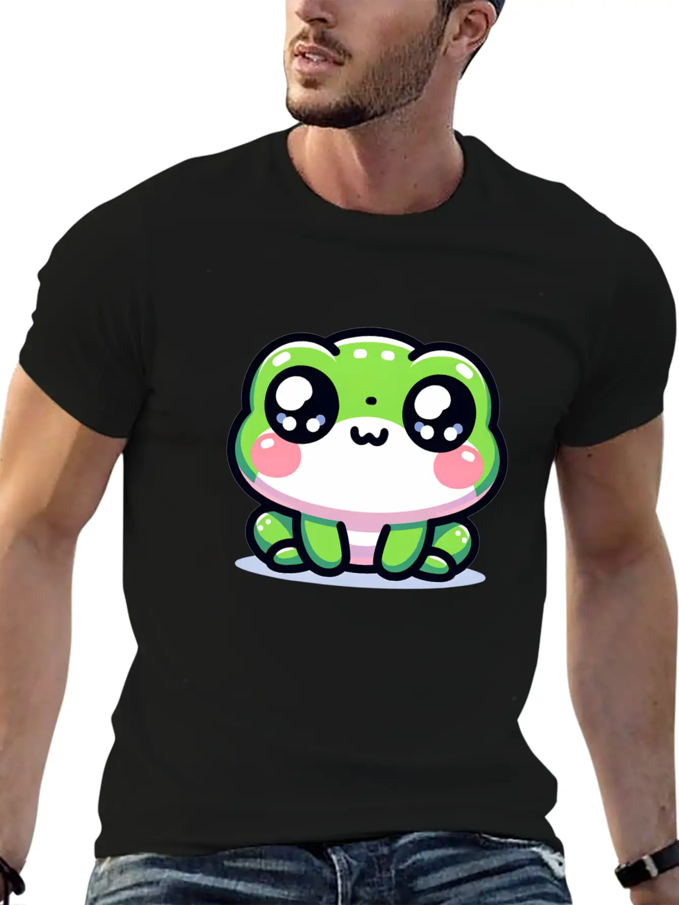 Kawaii Frog Soft Cotton Short Sleeve Tee ¨C Unisex Wardrobe Staple
