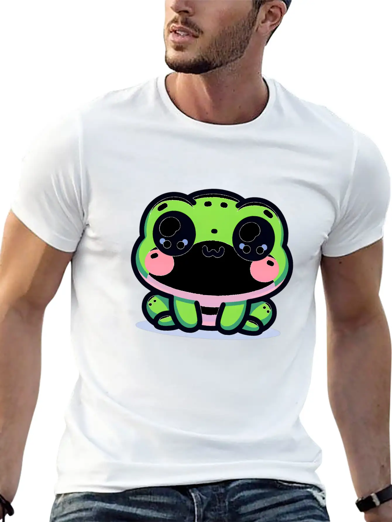 Kawaii Frog Soft Cotton Short Sleeve Tee ¨C Unisex Wardrobe Staple