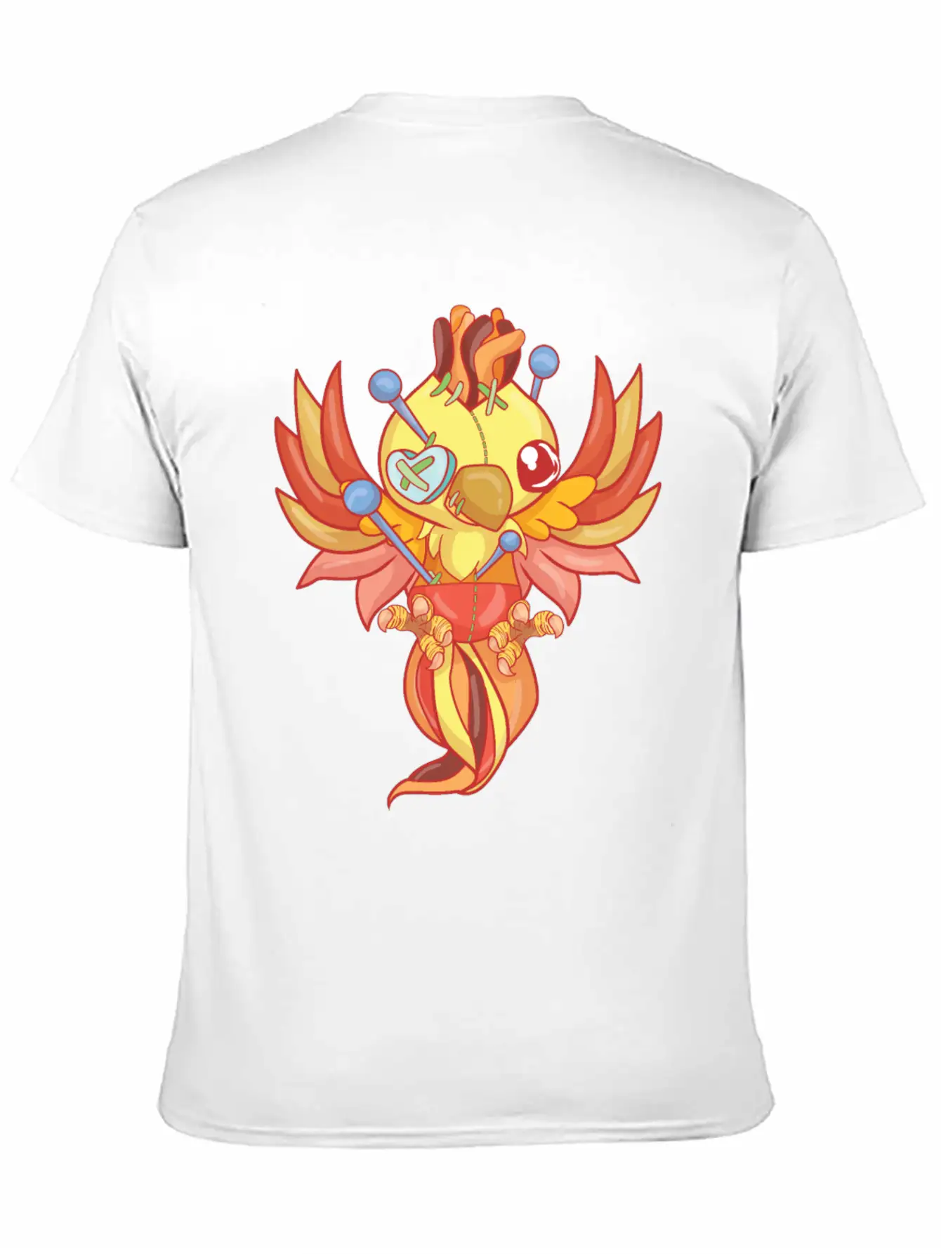 Kawaii Pastel Goth Voodoo Doll Phoenix Essential Cotton Tee For Daily Outfits ¨C Unisex Style