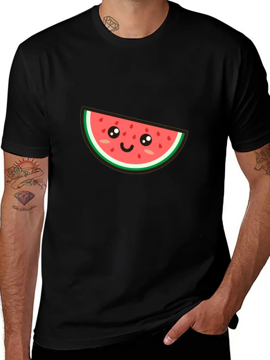 Kawaii Watermelon Basic Graphic T-Shirt ¨C Daily Comfort In Soft Cotton