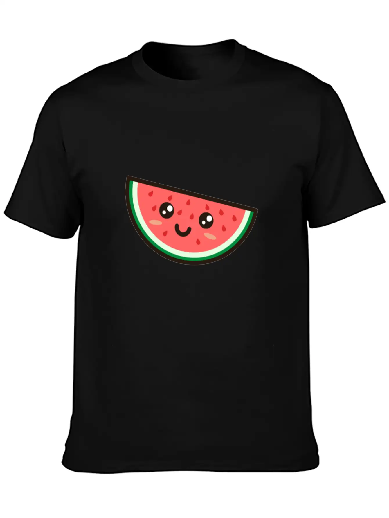 Kawaii Watermelon Basic Graphic T-Shirt ¨C Daily Comfort In Soft Cotton