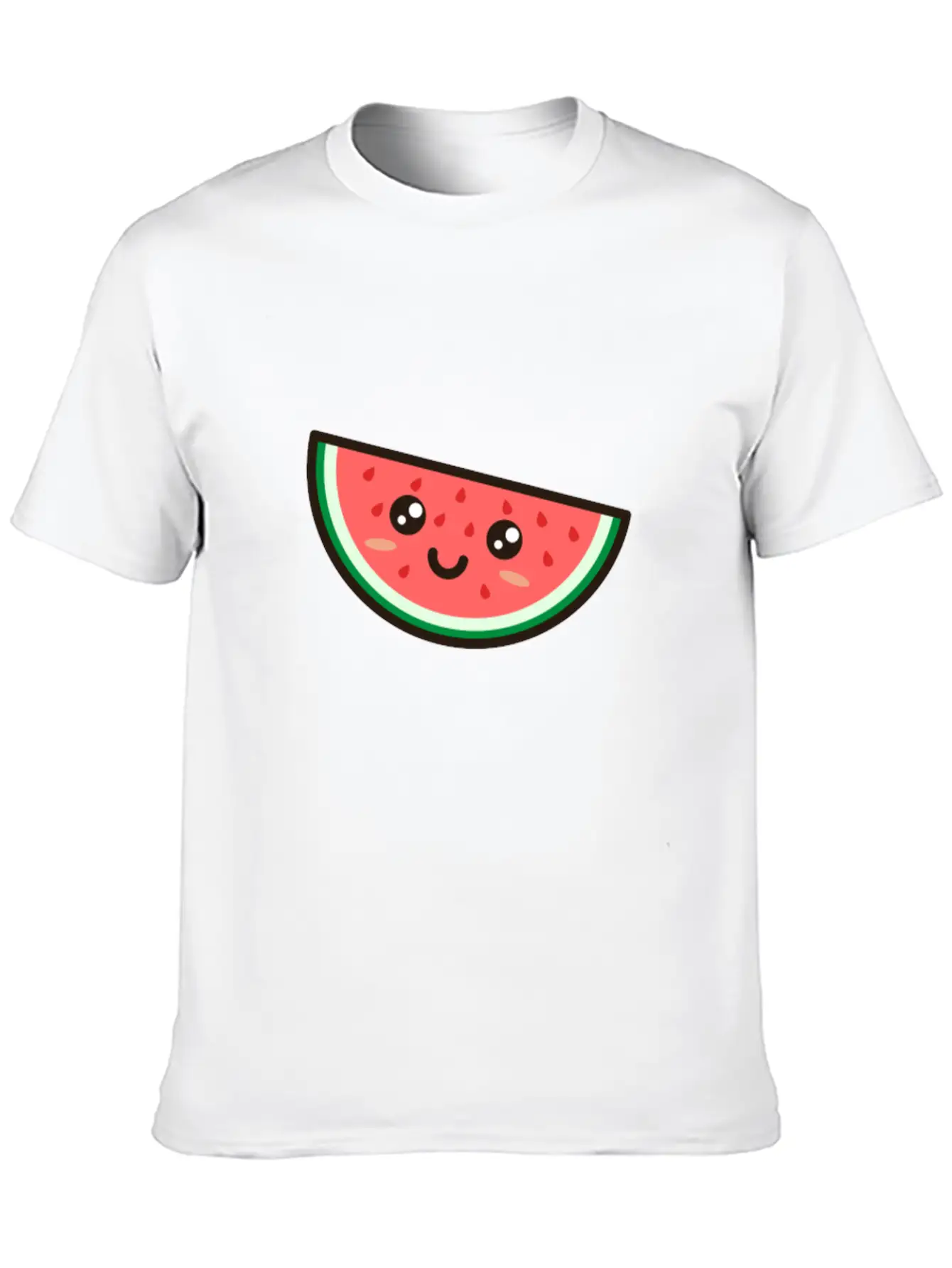 Kawaii Watermelon Basic Graphic T-Shirt ¨C Daily Comfort In Soft Cotton