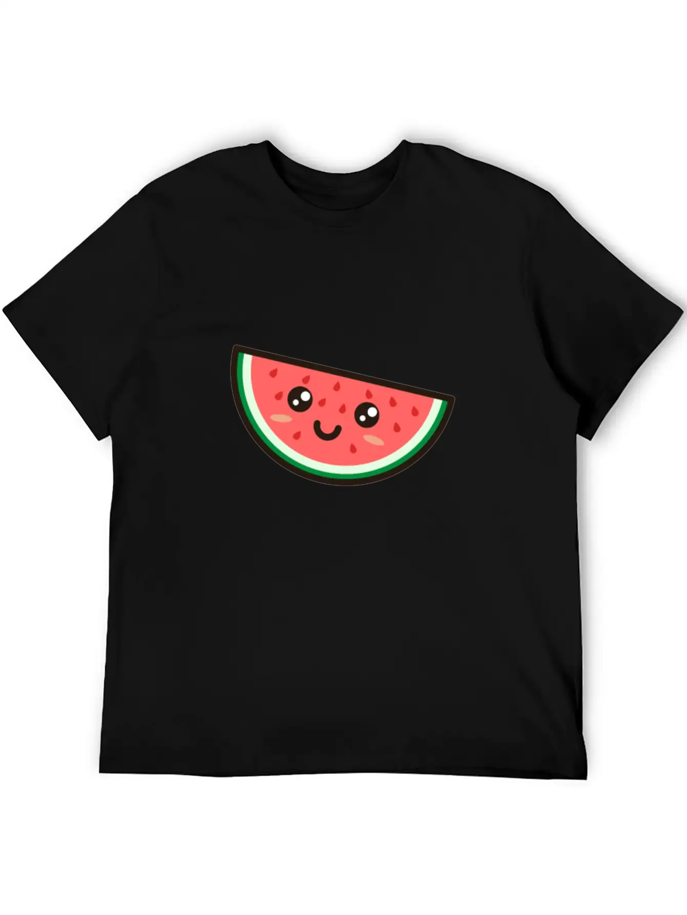 Kawaii Watermelon Basic Graphic T-Shirt ¨C Daily Comfort In Soft Cotton