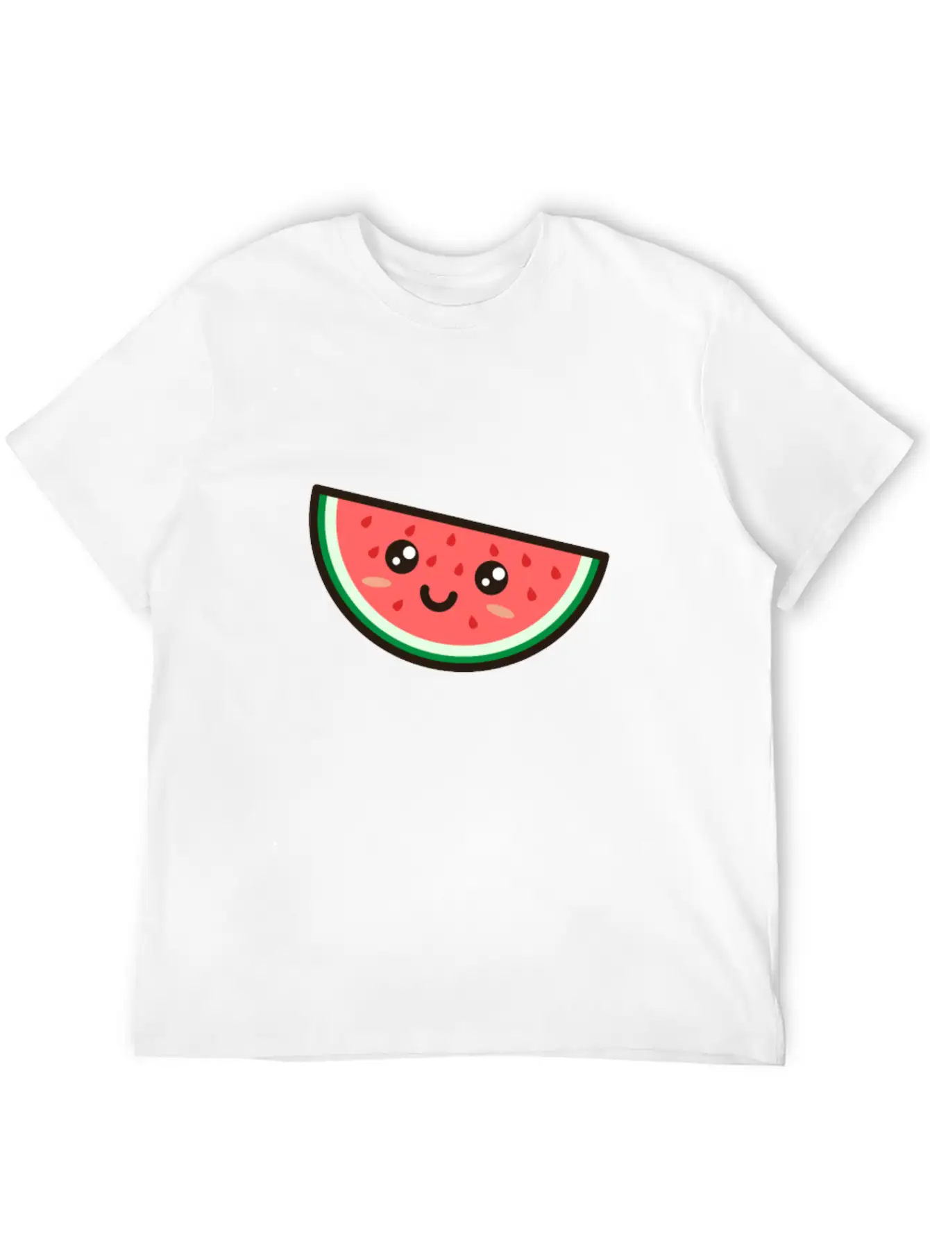Kawaii Watermelon Basic Graphic T-Shirt ¨C Daily Comfort In Soft Cotton