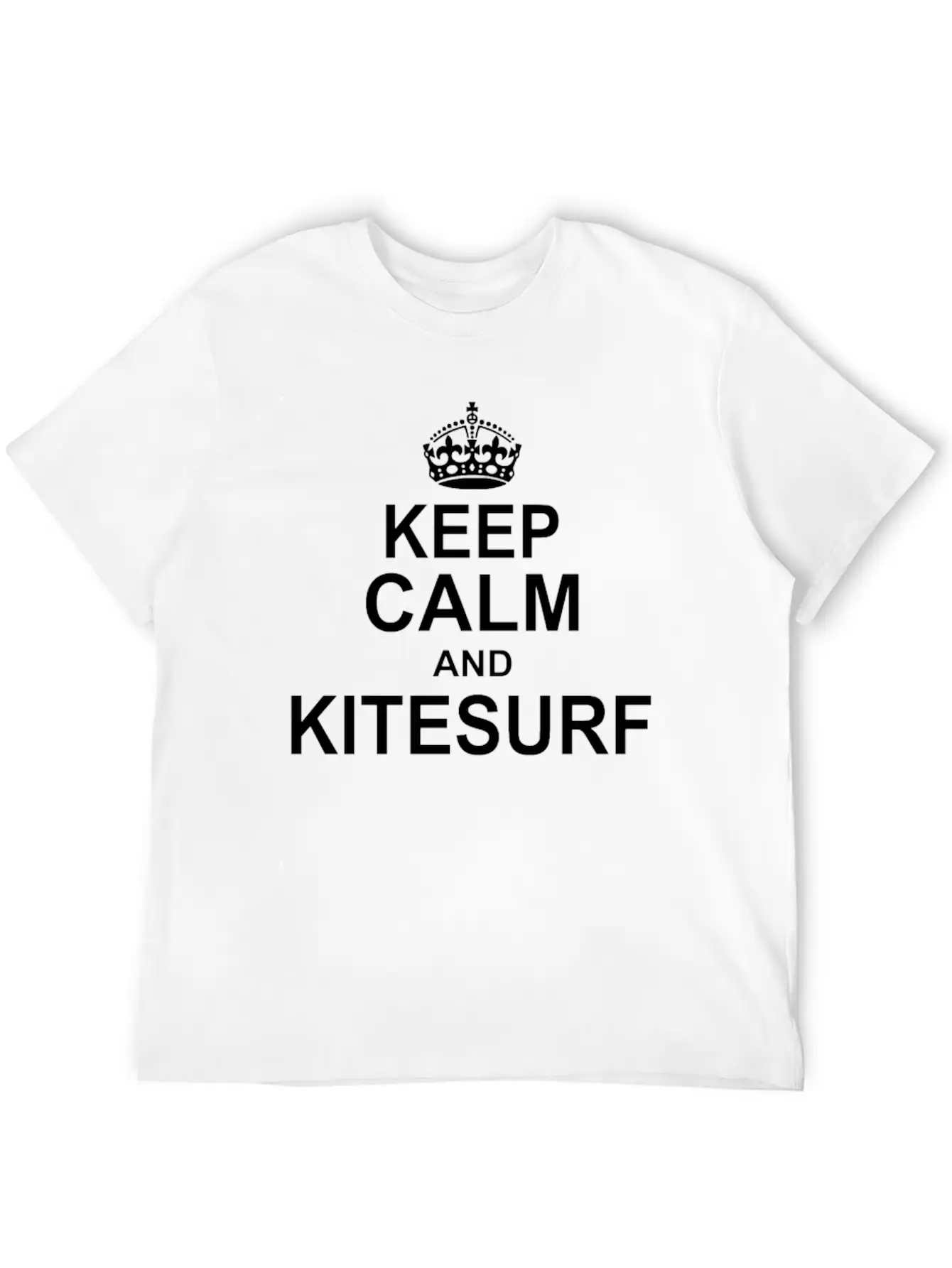 Keep Calm And KiteSurf Essential Cotton Tee For Daily Outfits ¨C Unisex Style