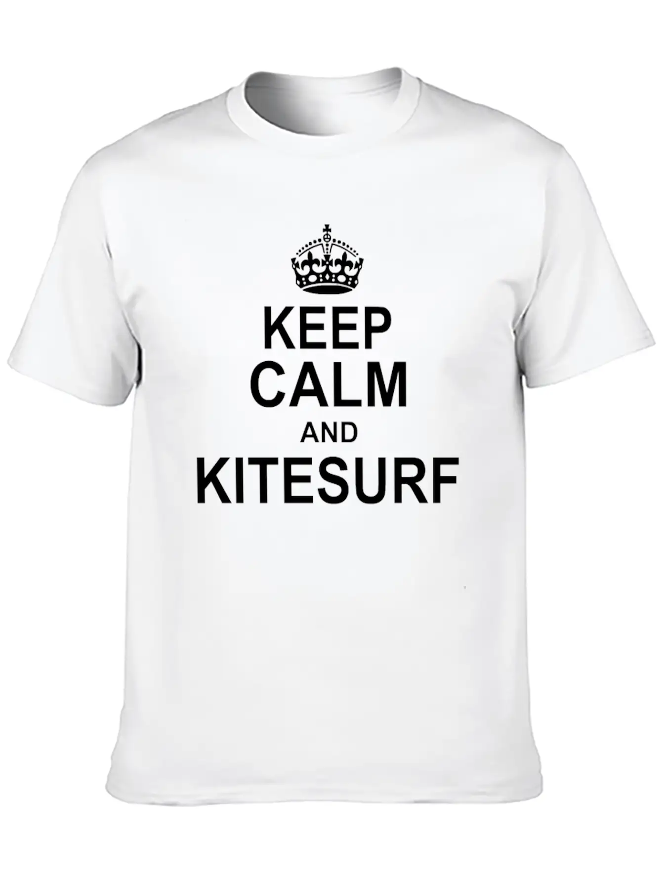 Keep Calm And KiteSurf Essential Cotton Tee For Daily Outfits ¨C Unisex Style