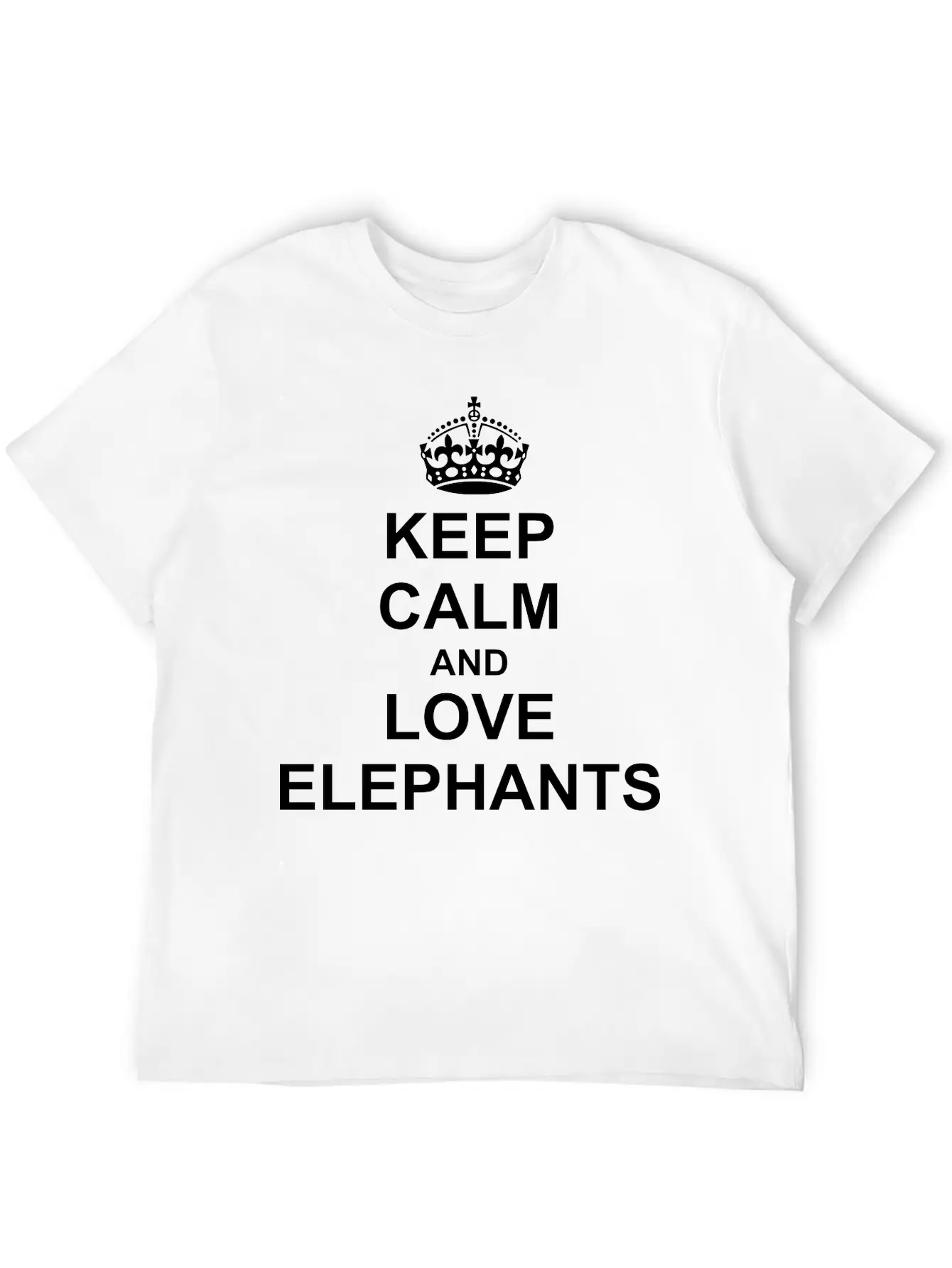 Keep Calm And Love Elephants Soft Cotton Short Sleeve Tee ¨C Unisex Wardrobe Staple