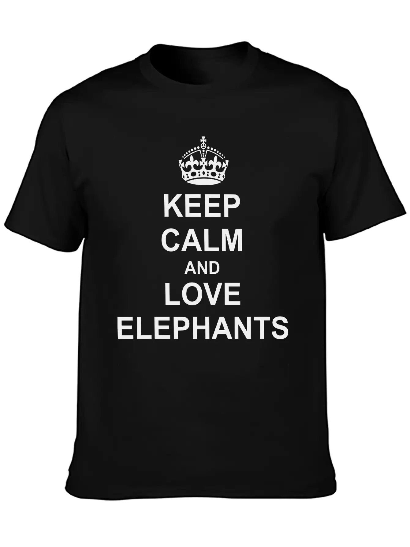Keep Calm And Love Elephants Soft Cotton Short Sleeve Tee ¨C Unisex Wardrobe Staple