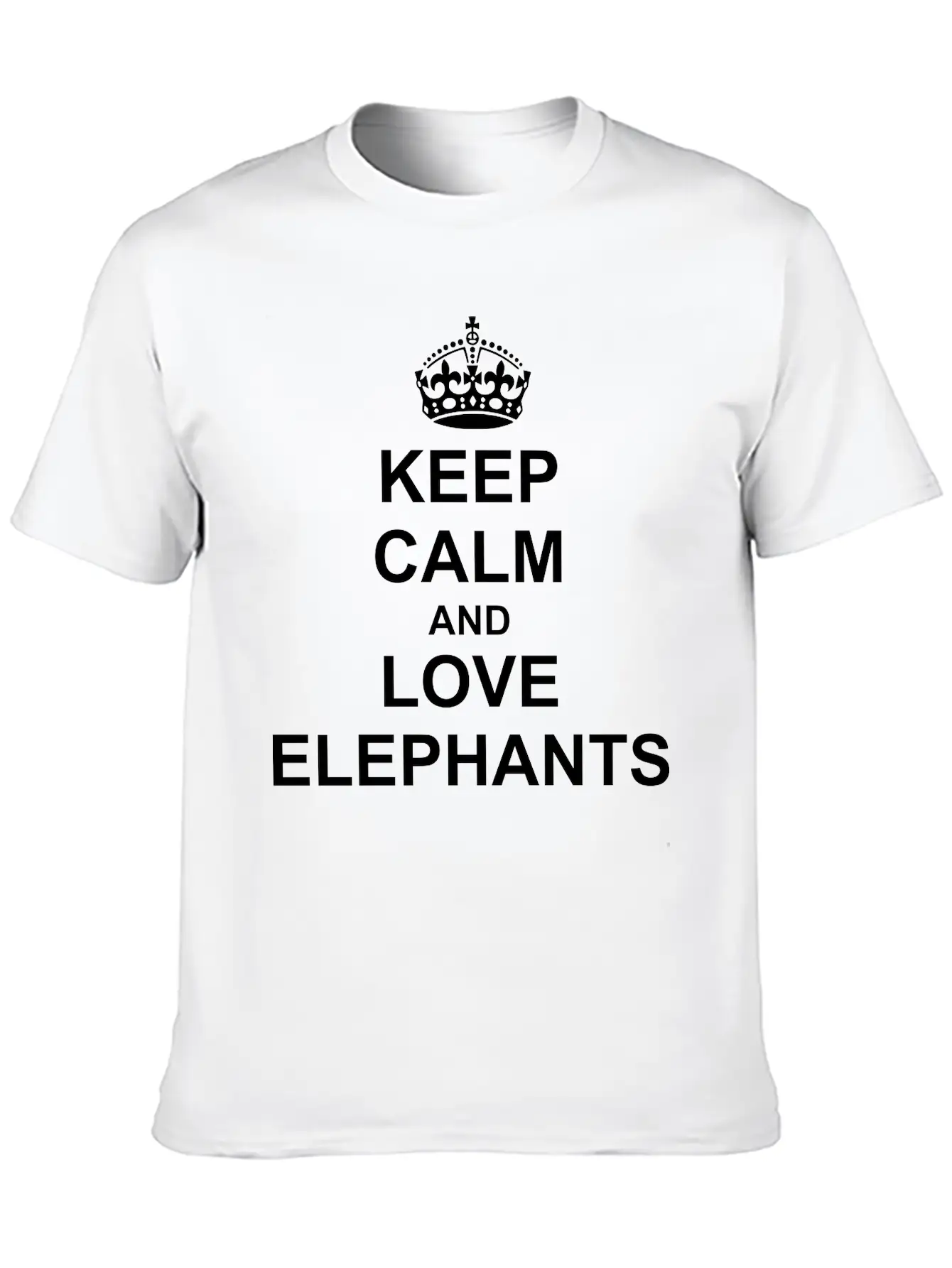 Keep Calm And Love Elephants Soft Cotton Short Sleeve Tee ¨C Unisex Wardrobe Staple