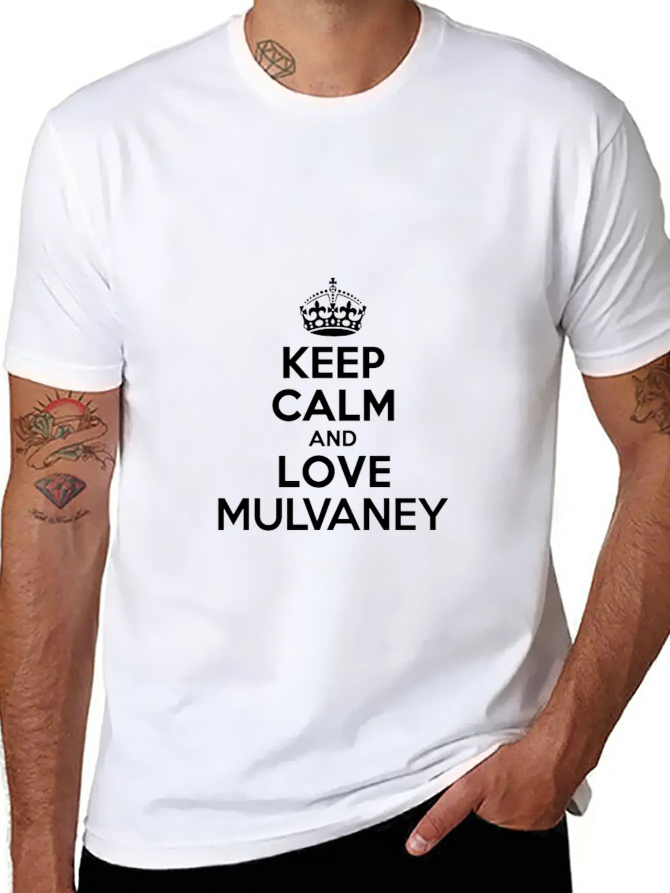 Keep Calm And Love Mulvaney Essential Cotton Tee For Daily Outfits ¨C Unisex Style