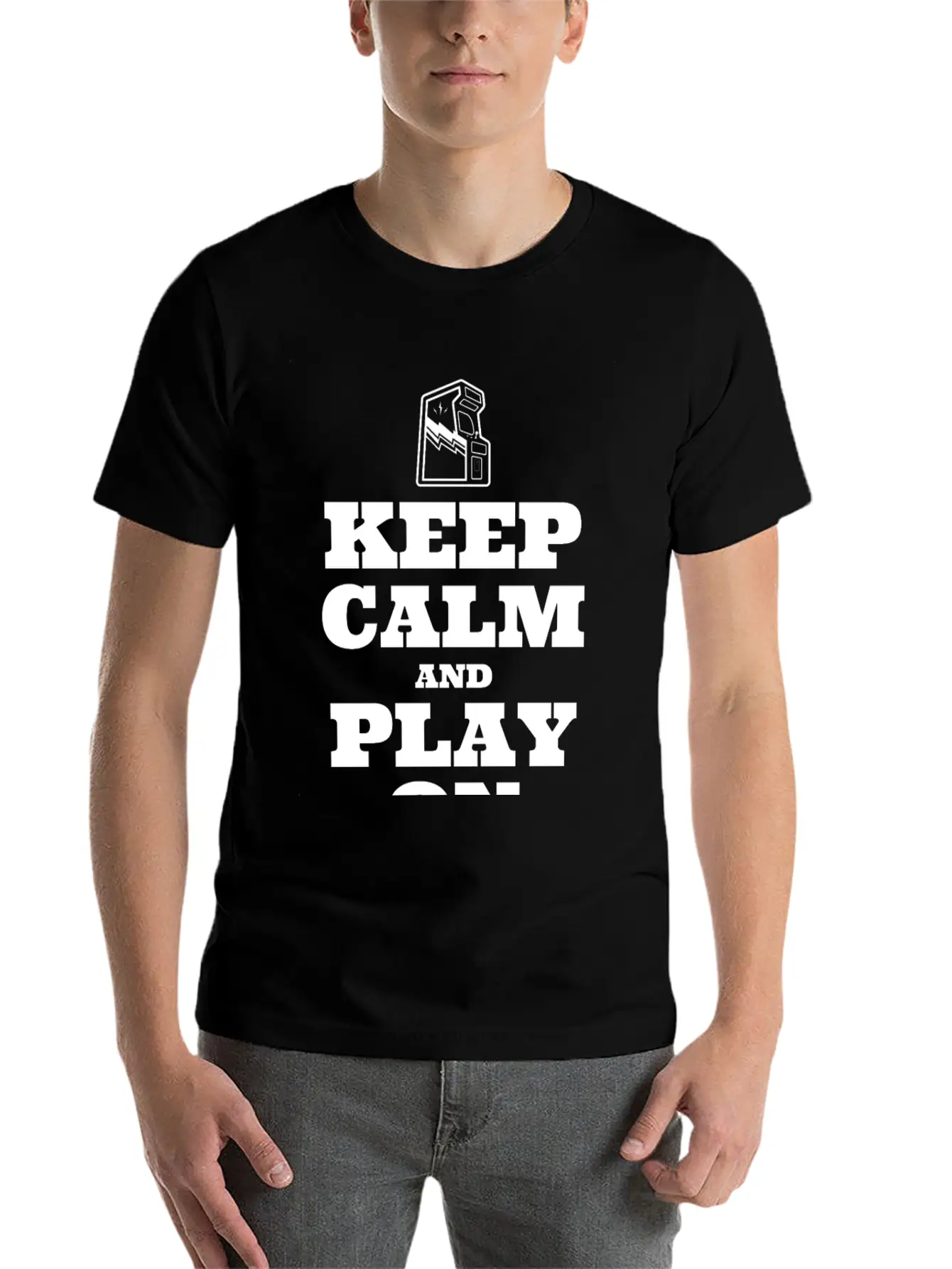 Keep Calm And Play On Basic Graphic T-Shirt ¨C Daily Comfort In Soft Cotton