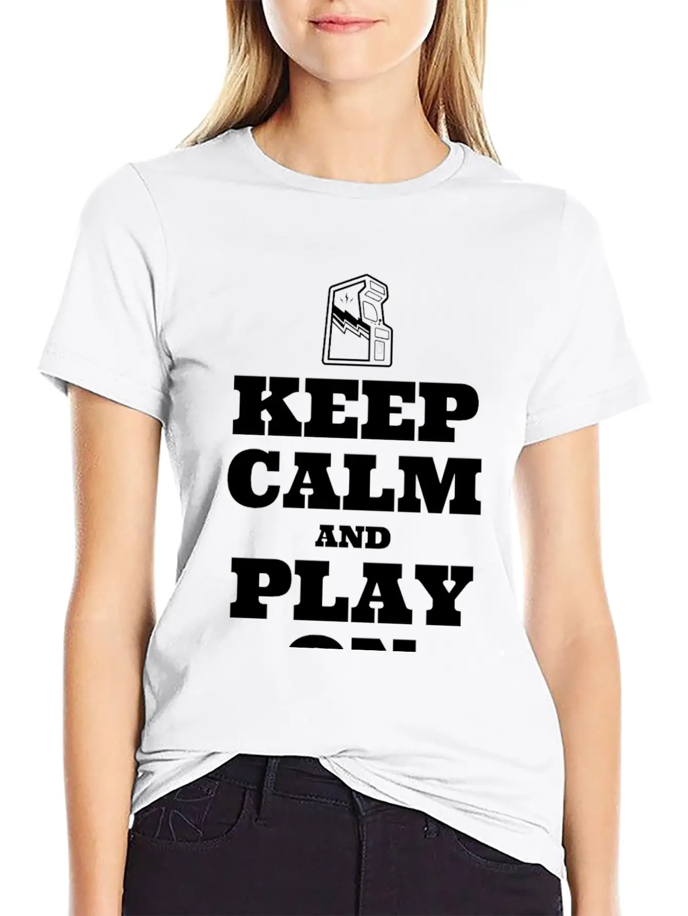 Keep Calm And Play On Basic Graphic T-Shirt ¨C Daily Comfort In Soft Cotton