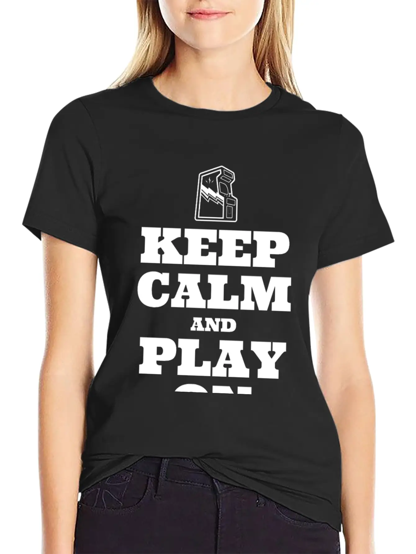 Keep Calm And Play On Basic Graphic T-Shirt ¨C Daily Comfort In Soft Cotton