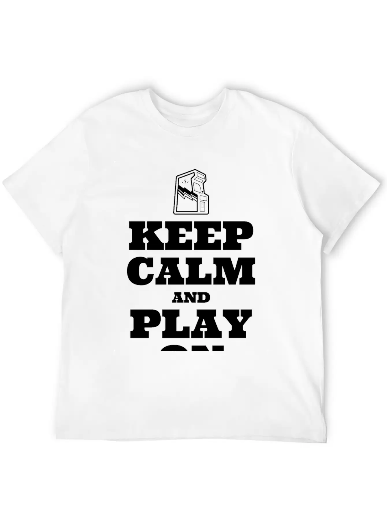 Keep Calm And Play On Basic Graphic T-Shirt ¨C Daily Comfort In Soft Cotton