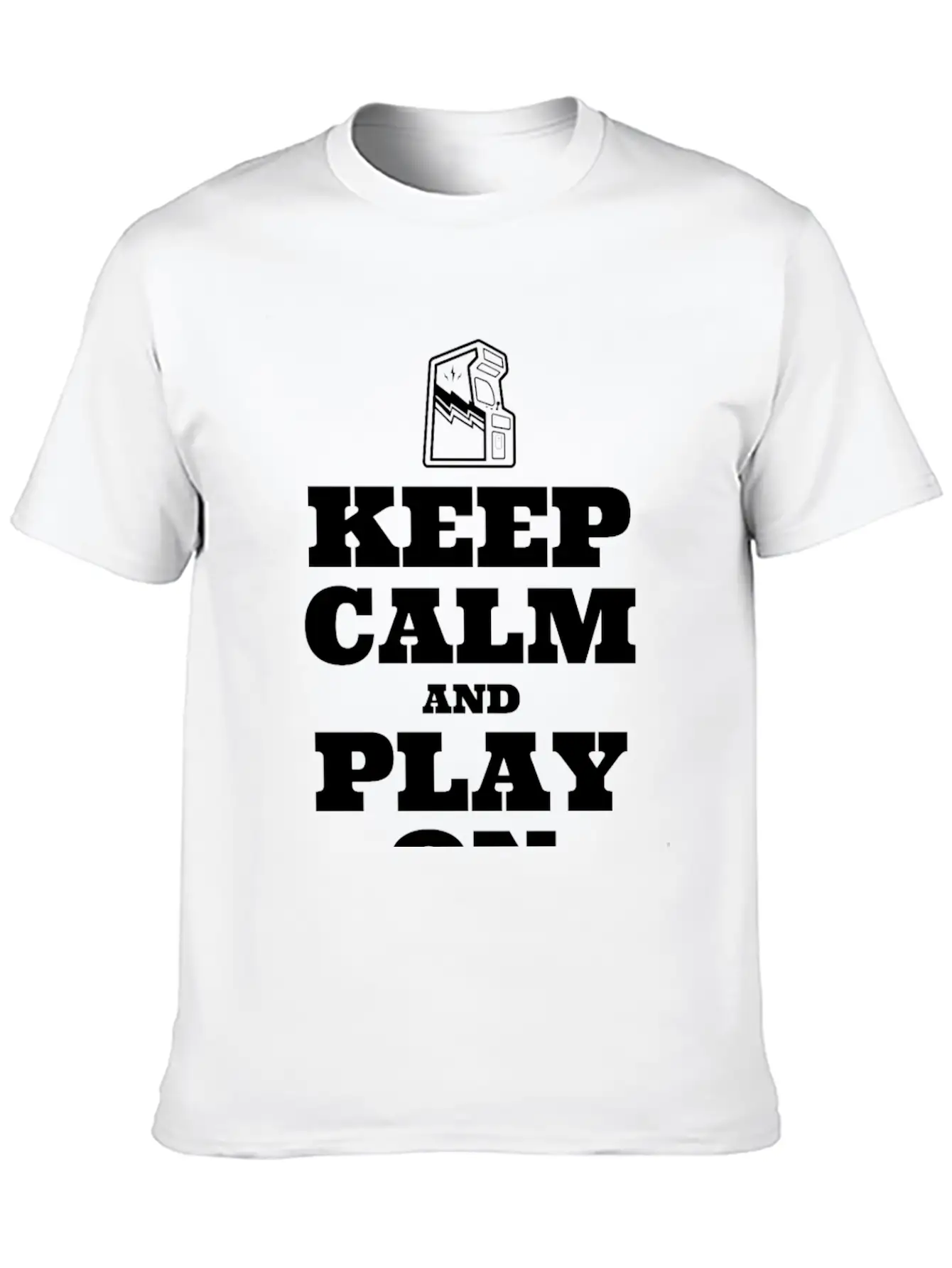 Keep Calm And Play On Basic Graphic T-Shirt ¨C Daily Comfort In Soft Cotton