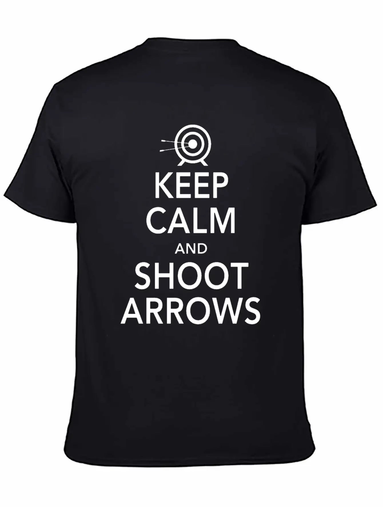 Keep Calm Shoot Arrows Basic Graphic T-Shirt ¨C Daily Comfort In Soft Cotton