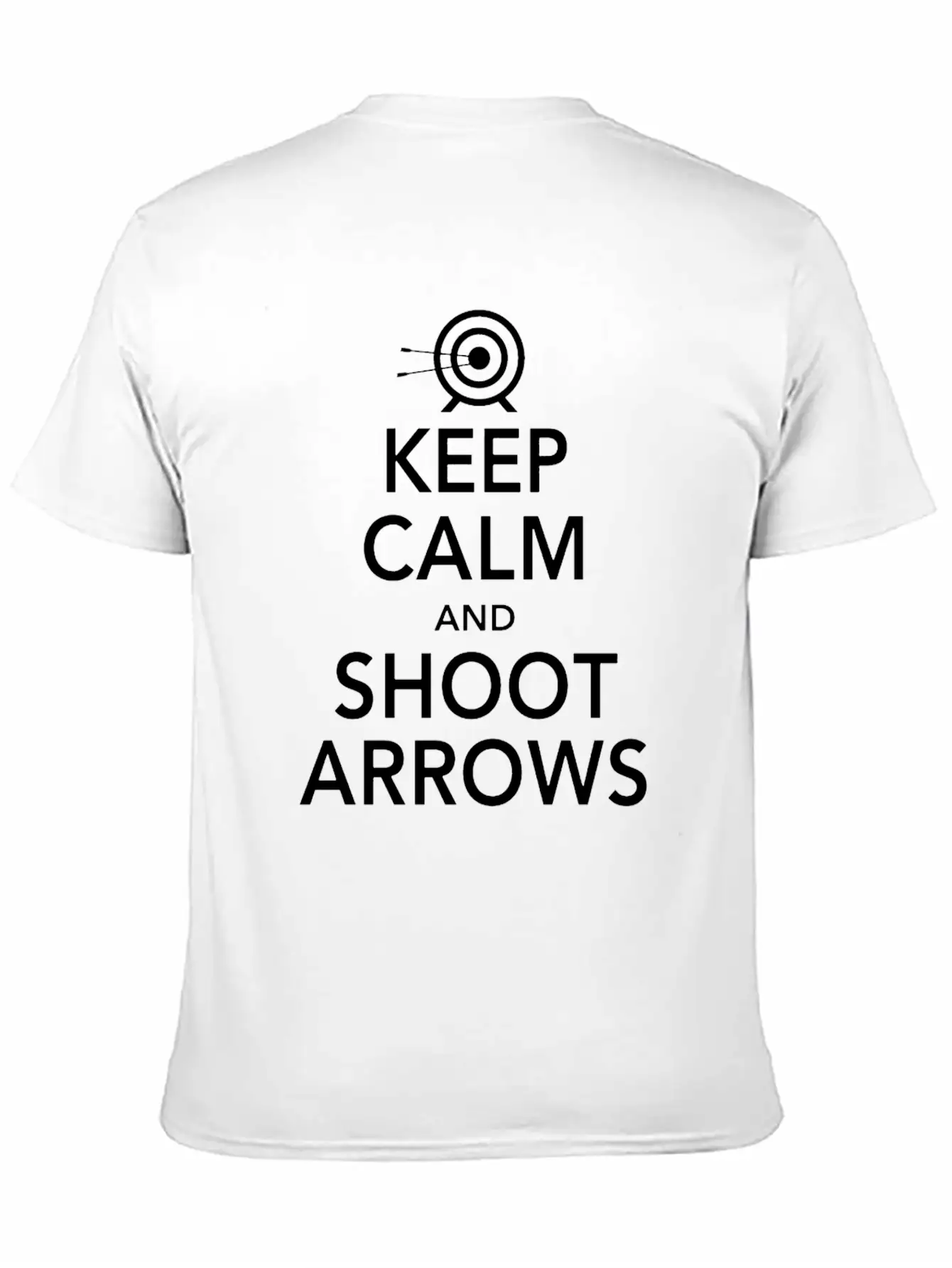 Keep Calm Shoot Arrows Basic Graphic T-Shirt ¨C Daily Comfort In Soft Cotton