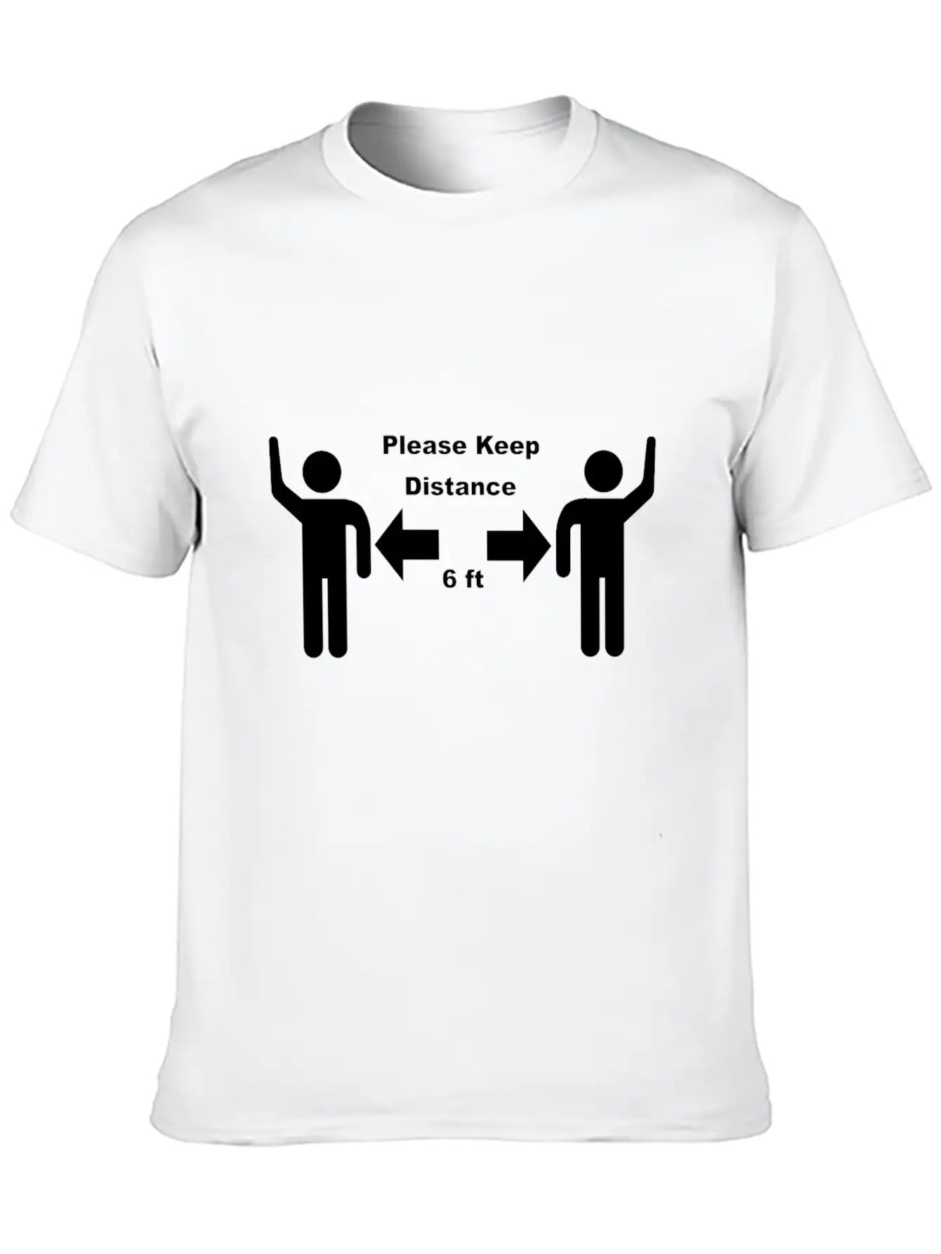 Keep Distance Safety Corona Distance Basic Graphic T-Shirt ¨C Daily Comfort In Soft Cotton