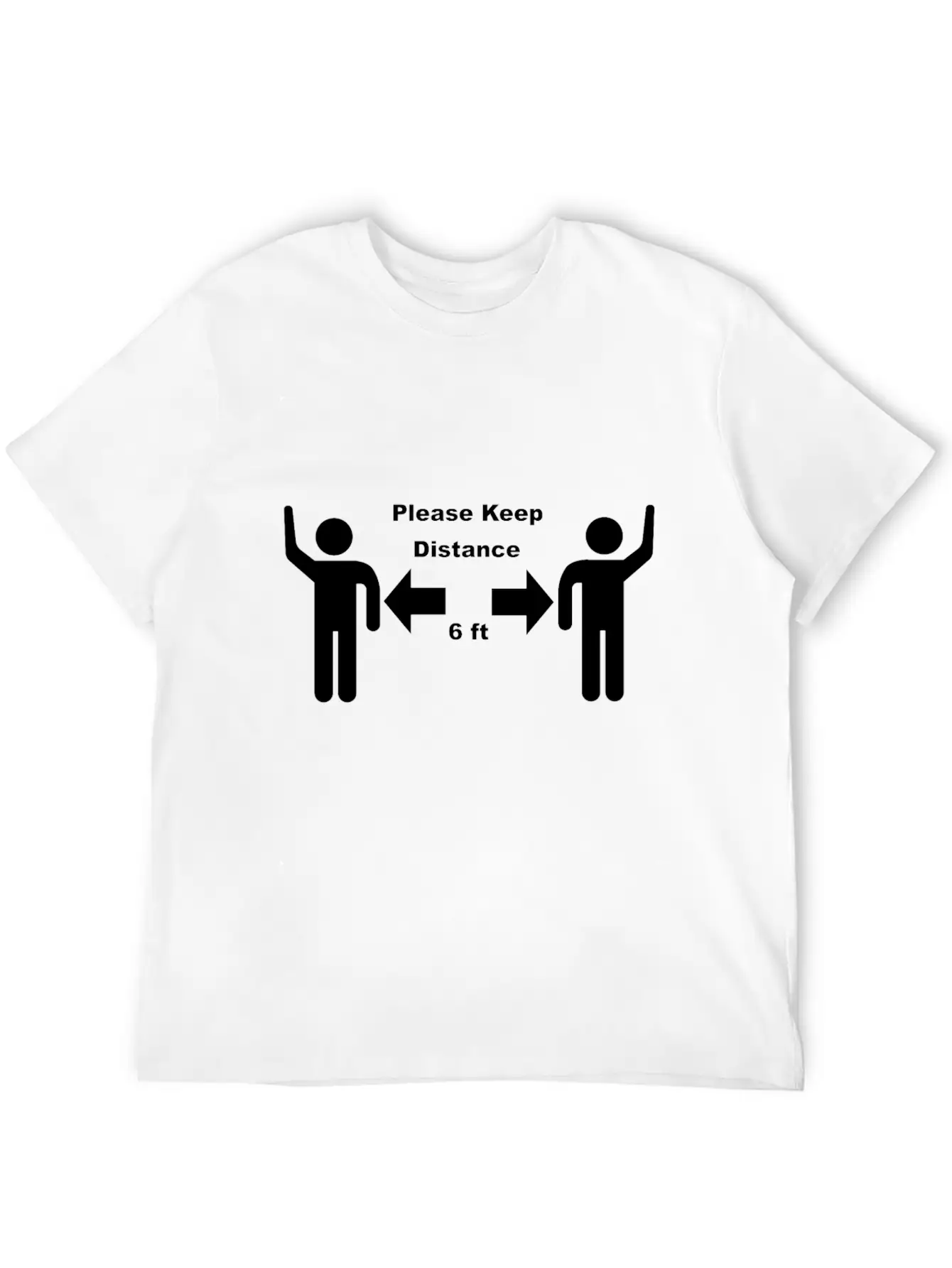 Keep Distance Safety Corona Distance Basic Graphic T-Shirt ¨C Daily Comfort In Soft Cotton