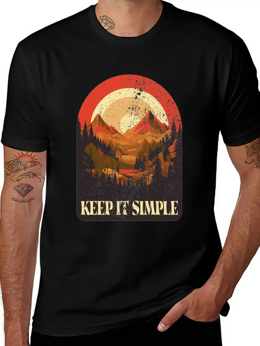 Keep It Simple Campfire Nature Tent Minimalism Essential Cotton Tee For Daily Outfits ¨C Unisex Style