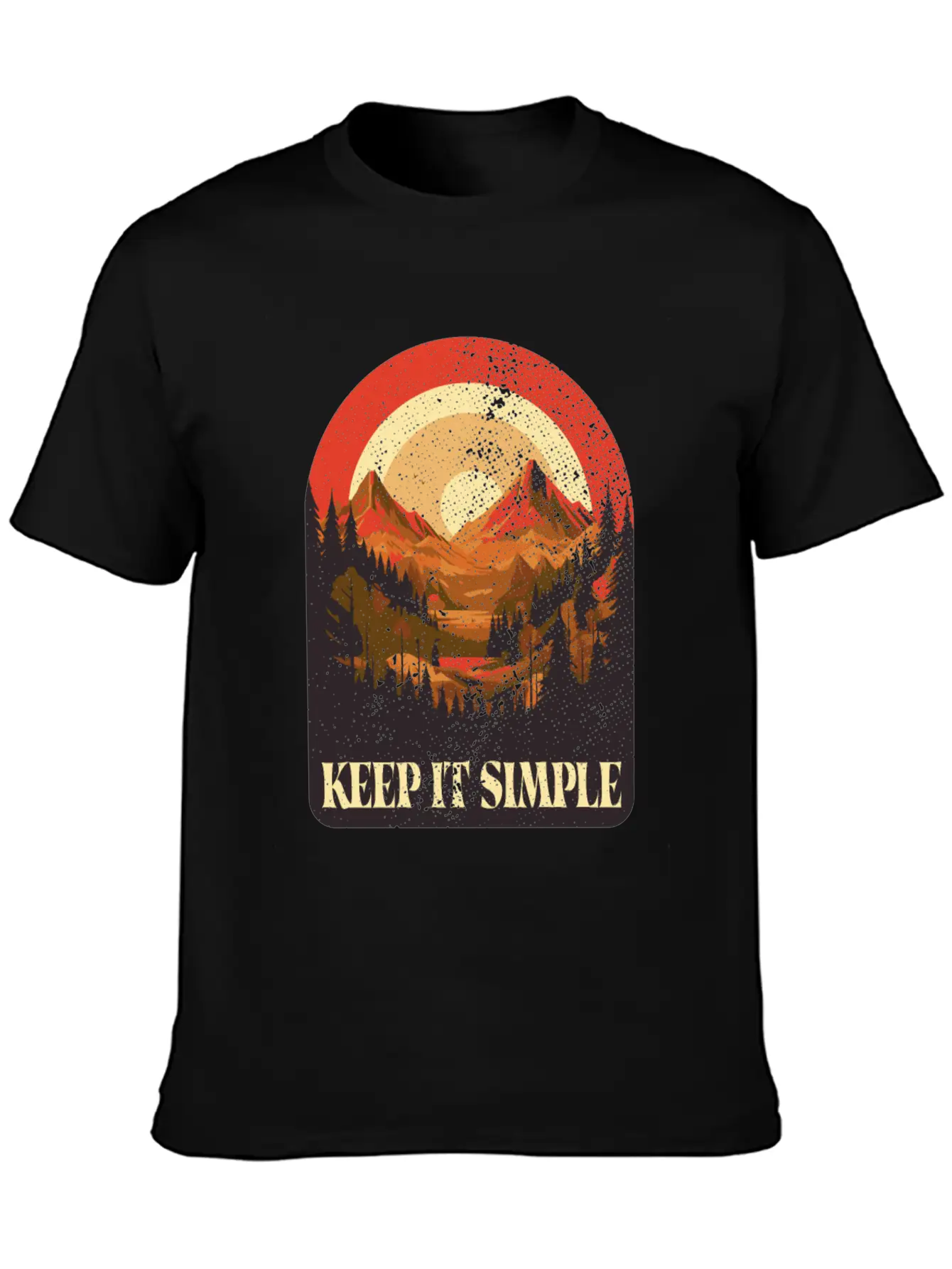 Keep It Simple Campfire Nature Tent Minimalism Essential Cotton Tee For Daily Outfits ¨C Unisex Style
