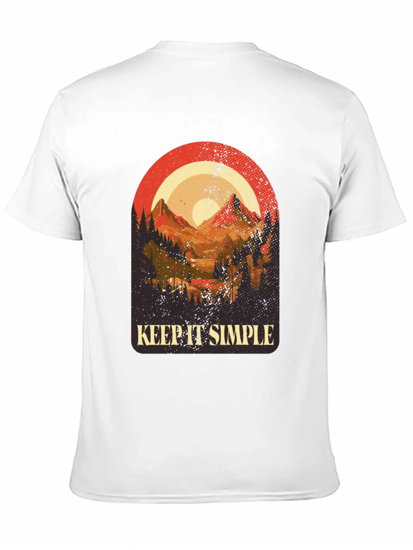 Keep It Simple Campfire Nature Tent Minimalism Essential Cotton Tee For Daily Outfits ¨C Unisex Style