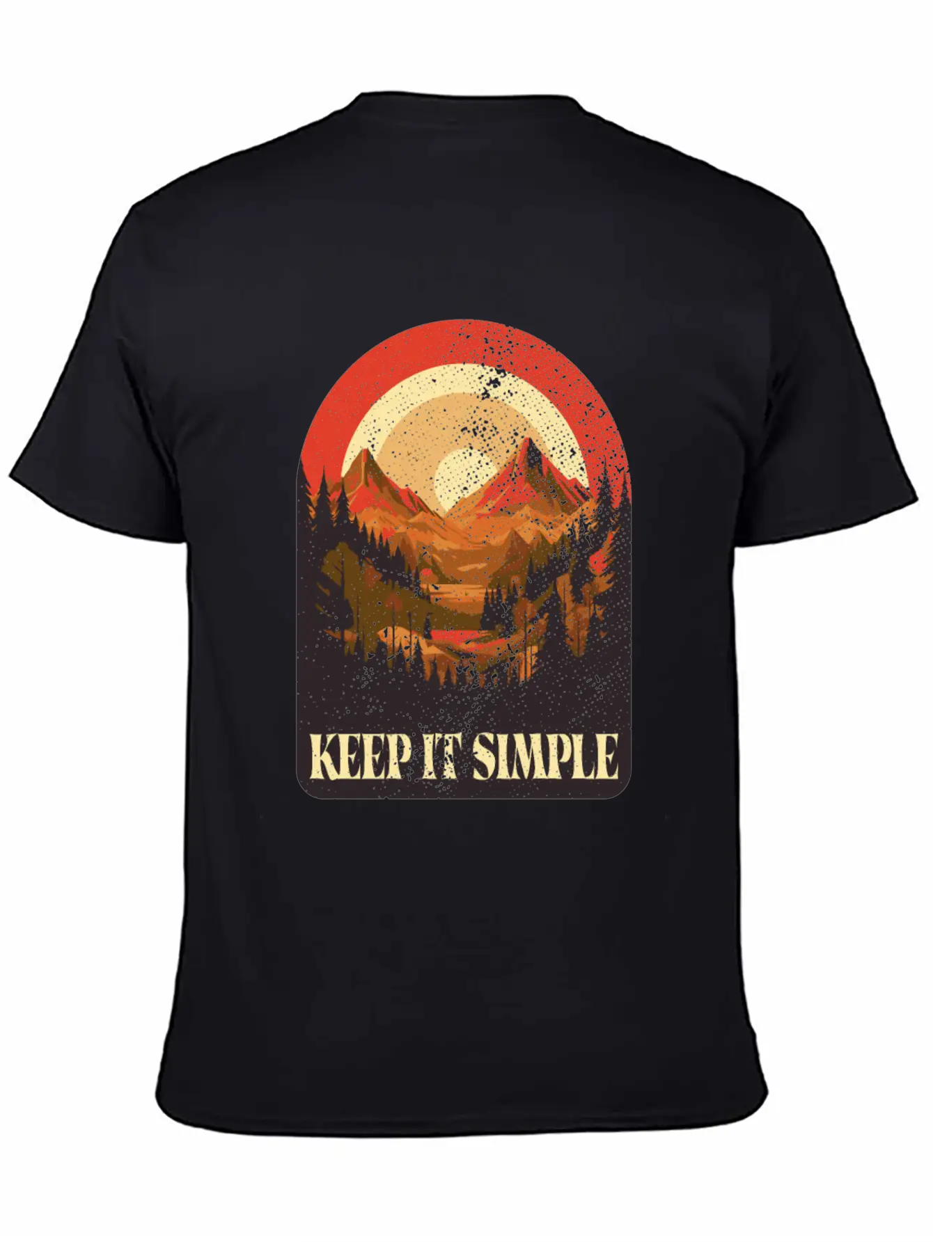 Keep It Simple Campfire Nature Tent Minimalism Essential Cotton Tee For Daily Outfits ¨C Unisex Style