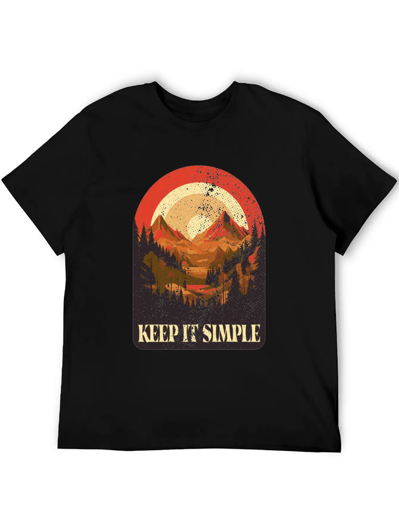 Keep It Simple Campfire Nature Tent Minimalism Essential Cotton Tee For Daily Outfits ¨C Unisex Style