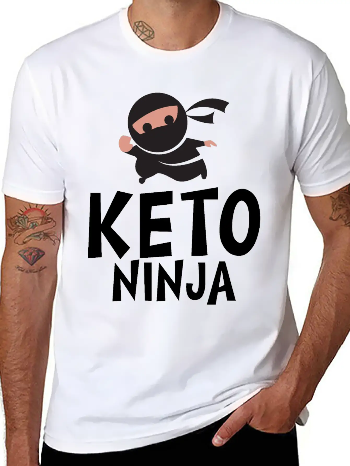 Keto Ninja Basic Graphic T-Shirt ¨C Daily Comfort In Soft Cotton