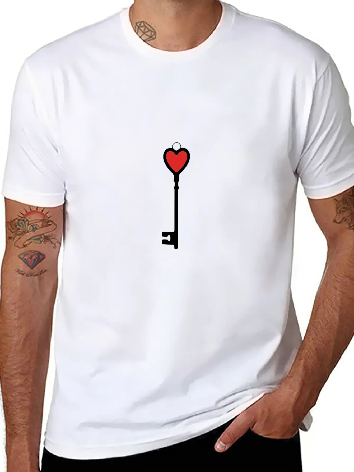Key To The Heart Soft Cotton Short Sleeve Tee ¨C Unisex Wardrobe Staple