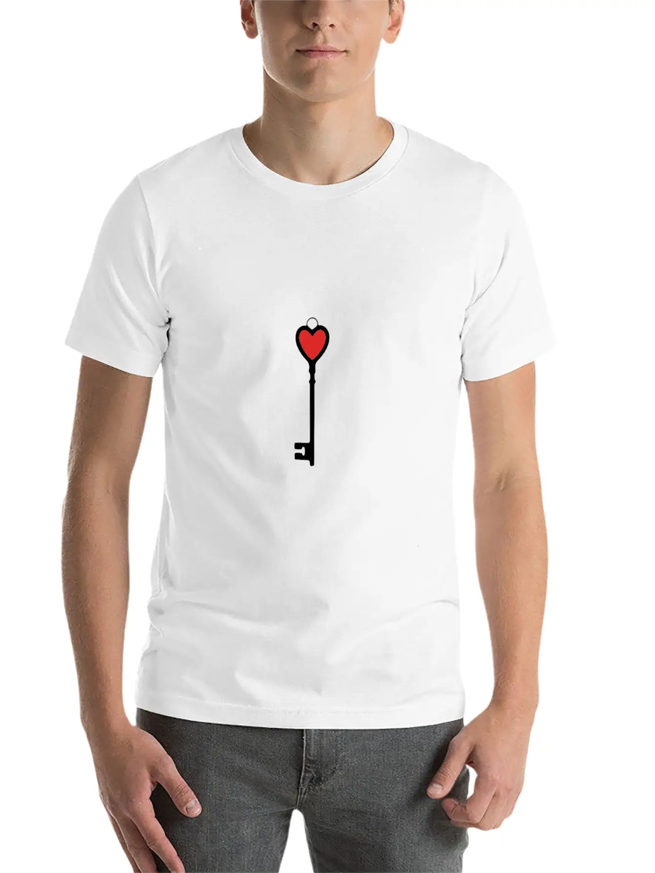 Key To The Heart Soft Cotton Short Sleeve Tee ¨C Unisex Wardrobe Staple