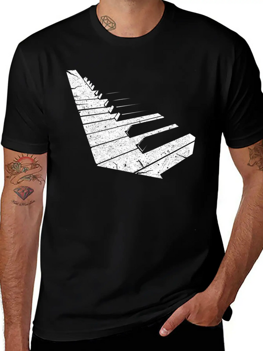 Keyboard Pianist Funny Musician Piano Music Basic Graphic T-Shirt ¨C Daily Comfort In Soft Cotton