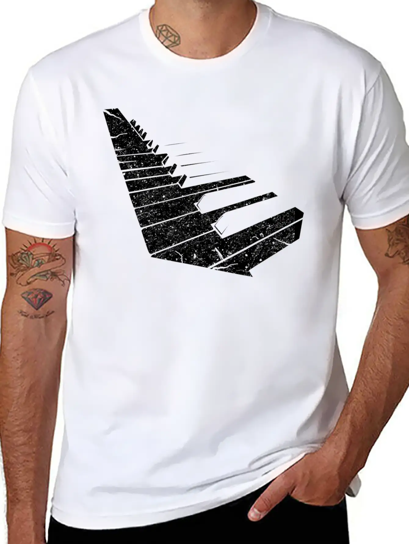 Keyboard Pianist Funny Musician Piano Music Basic Graphic T-Shirt ¨C Daily Comfort In Soft Cotton