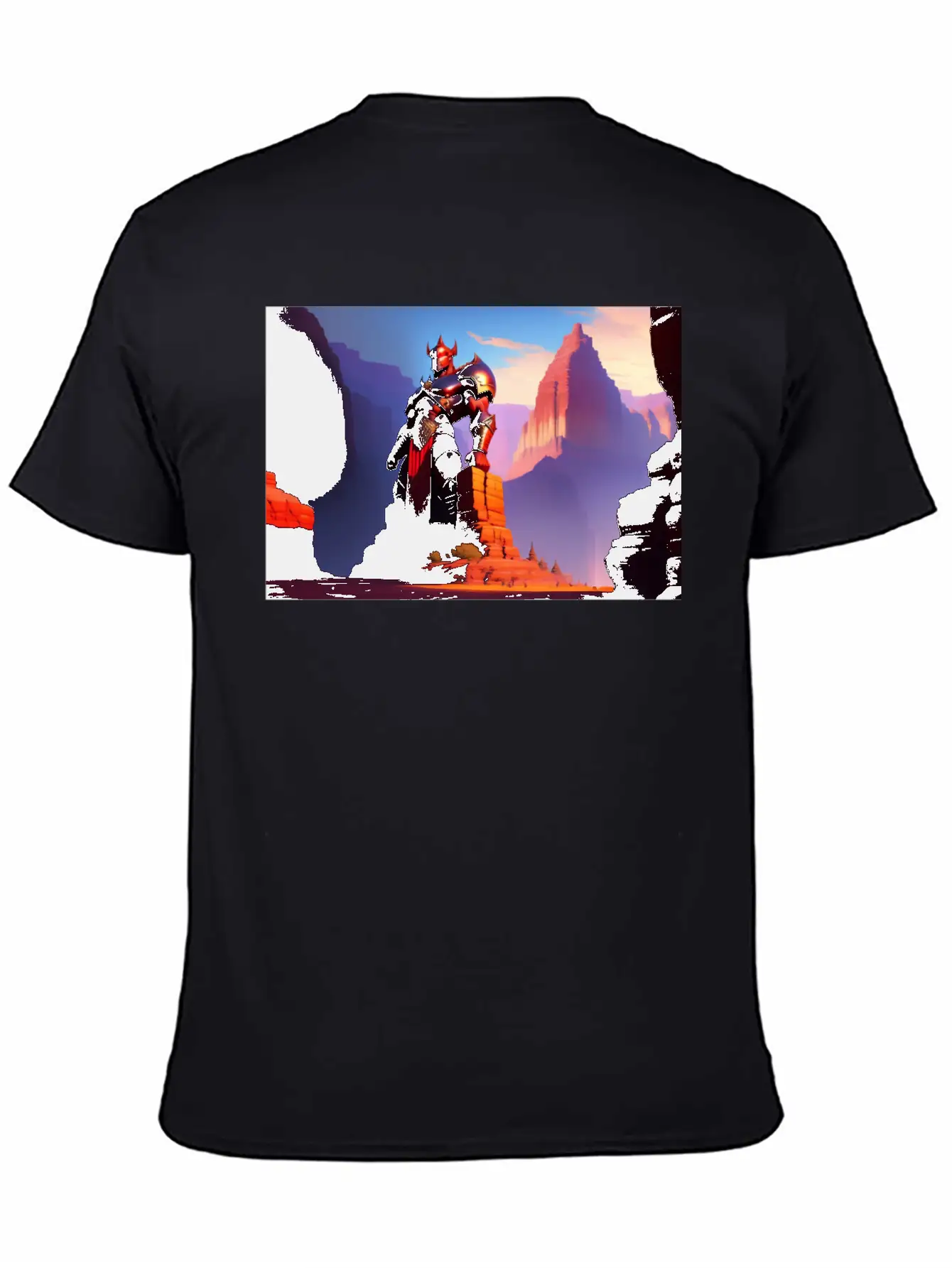 Khorne Statue In The Depths Of The Grand Canyon Basic Graphic T-Shirt ¨C Daily Comfort In Soft Cotton