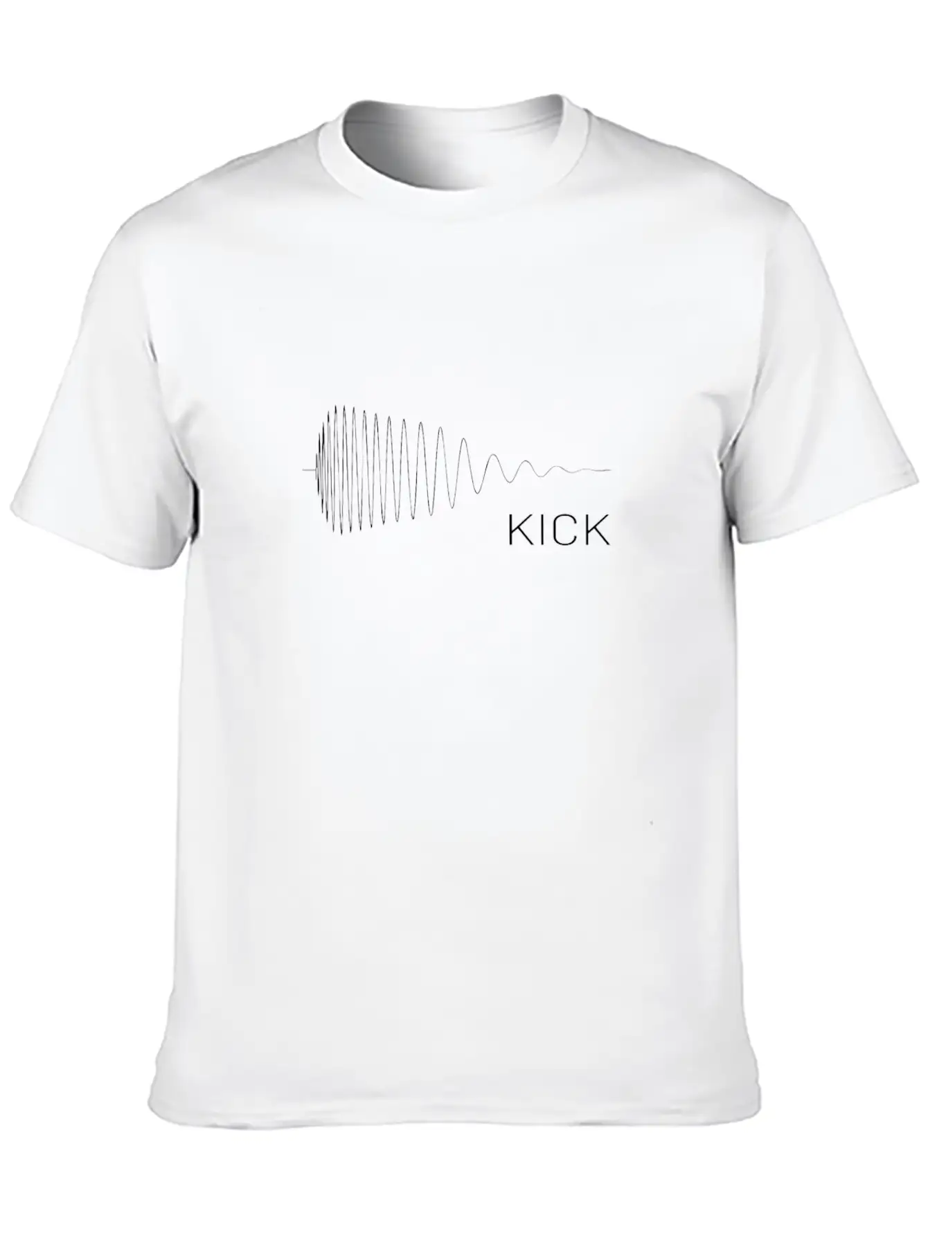 Kick Drum Synthesizer Studio Audio Wave Basic Graphic T-Shirt ¨C Daily Comfort In Soft Cotton